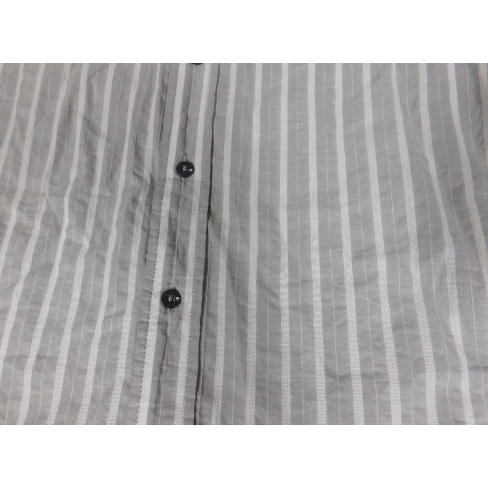 Rocawear Rocawear Mens Shirt XL Gray Striped Button-Down Collared Hip Hop Pockets Slim Button-Up Regular Size US XL / EU 56 / 4 - 6 Thumbnail