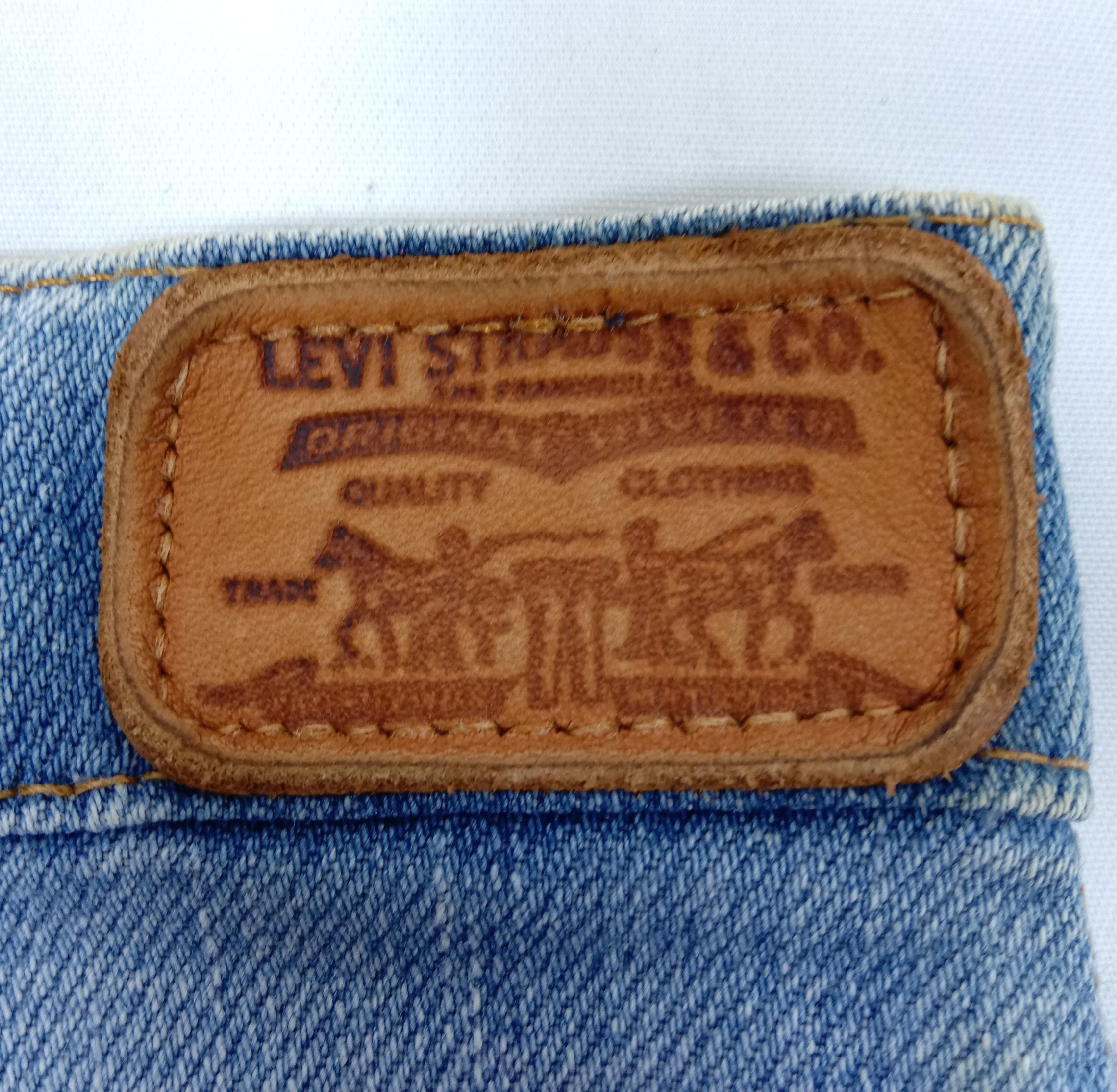 Levi's Vintage 80s Levi's Flare Jeans Talon Zipper Faded Blue Denim Size 29" - 14 Thumbnail