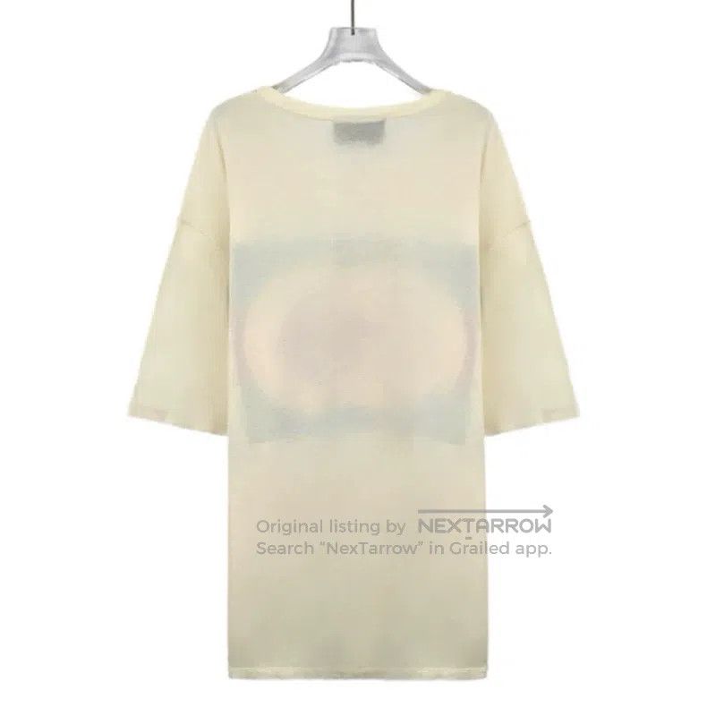 Gucci Gucci Beige logo letter print cotton round-neck short-slee Size US XXS / EU 40 - 2 Thumbnail