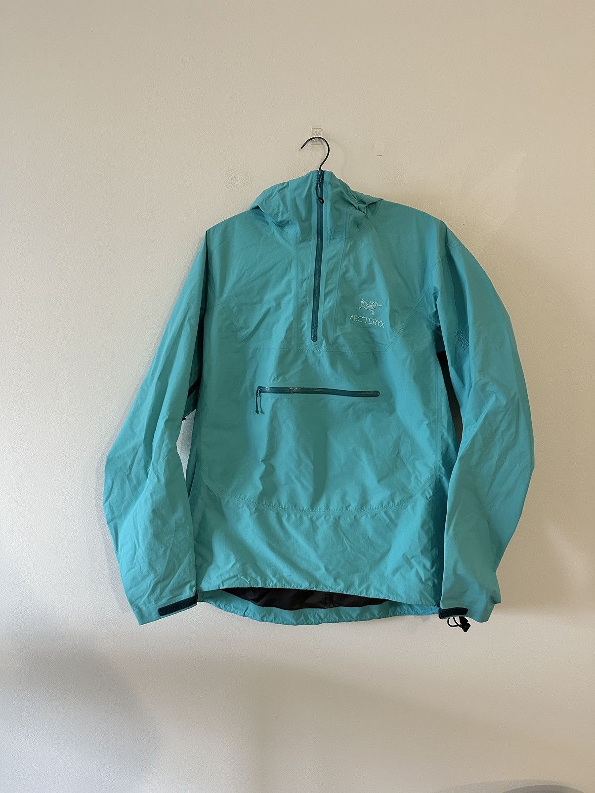 image of Arcteryx Alpha Sl? Goretex Anorak Pullover Windbreaker Shell in Teal, Women's (Size XL)