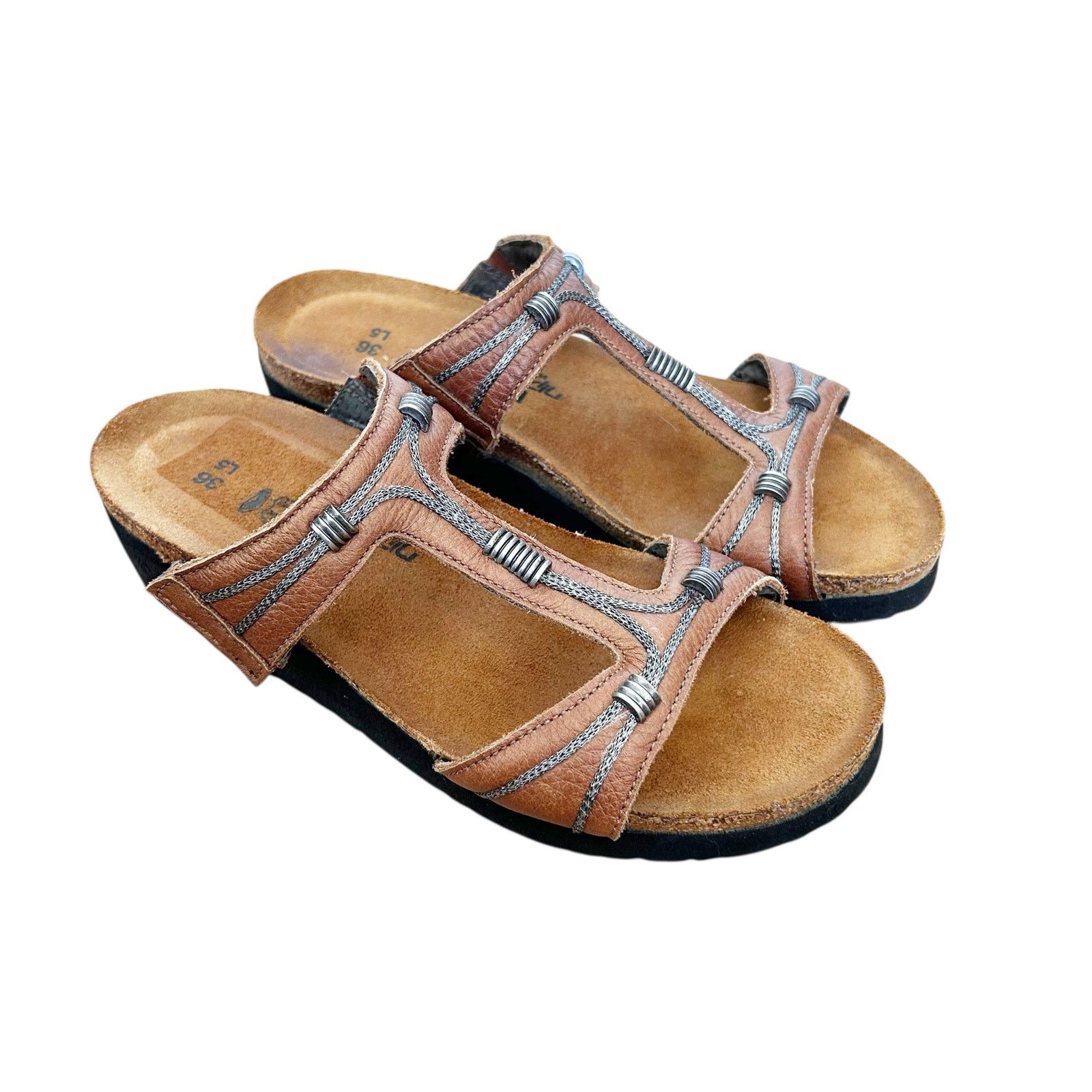 Other NAOT Dana T Strap Brown Leather Sandals Sz 5 Size US 5 / IT 35 - 1 Thumbnail