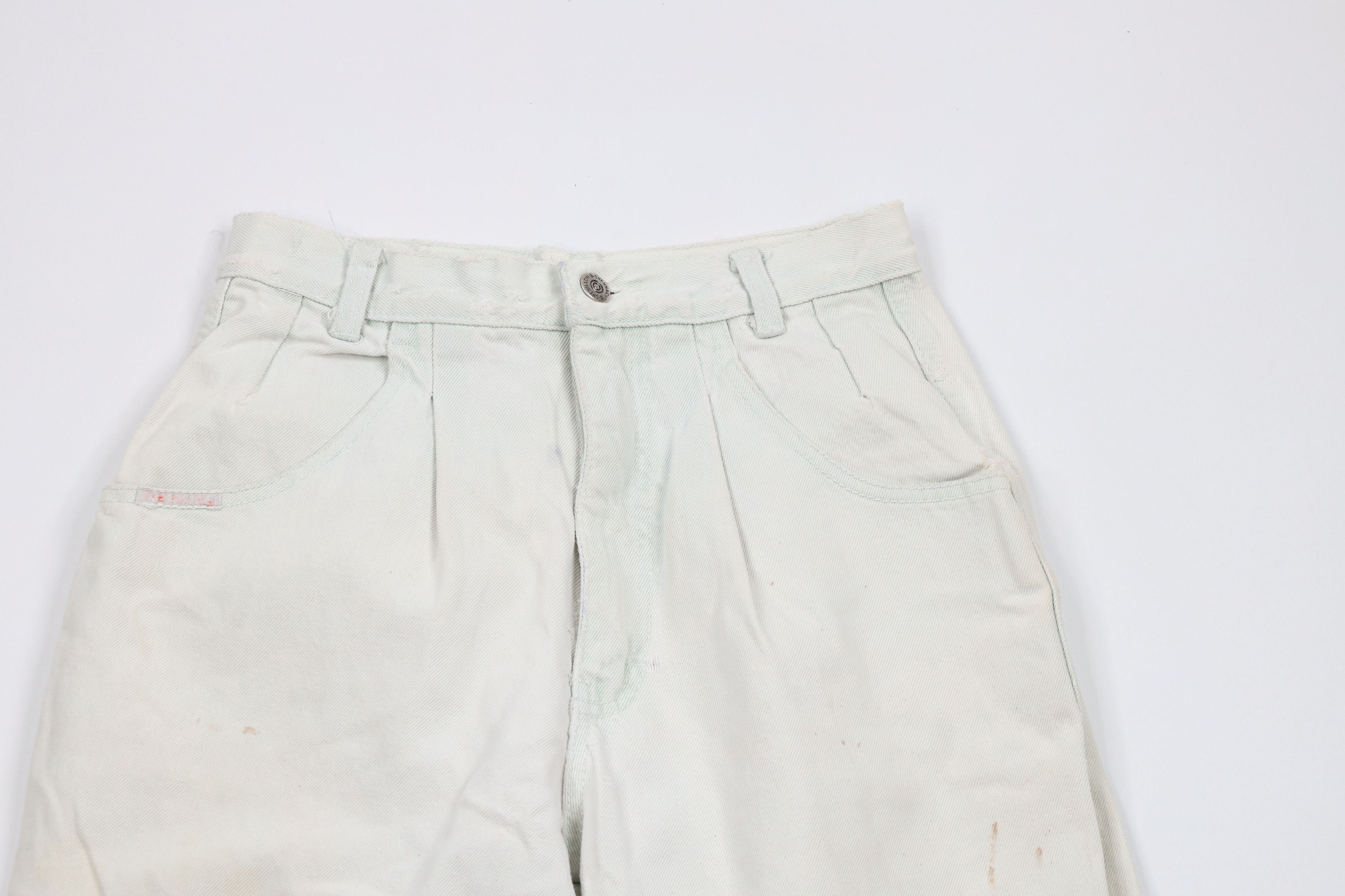 Vintage Vintage 90s Streetwear Pleated Tapered Leg Denim Jeans Blue Size 30" / US 8 / IT 44 - 2 Thumbnail