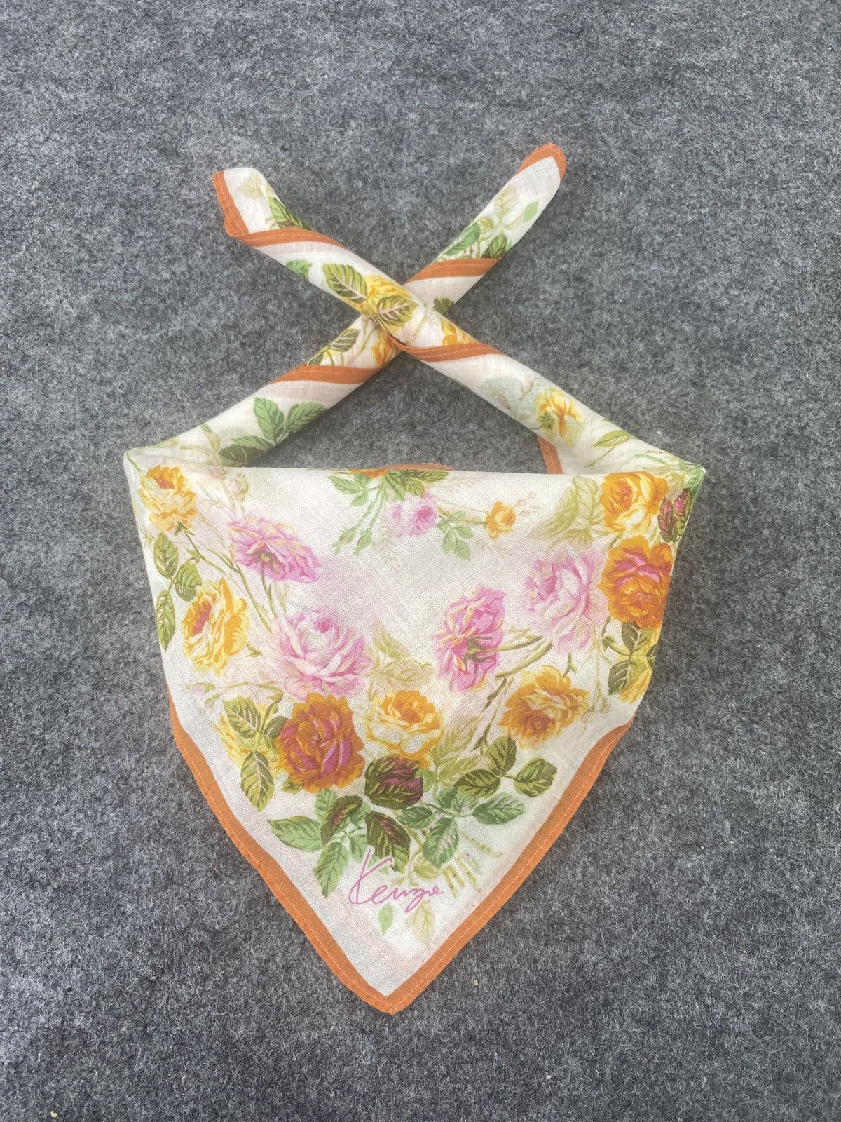 Kenzo × Vintage Kenzo Handkerchief / Bandana / Neckerchief / Headscarf-B038 Size ONE SIZE - 2 Thumbnail