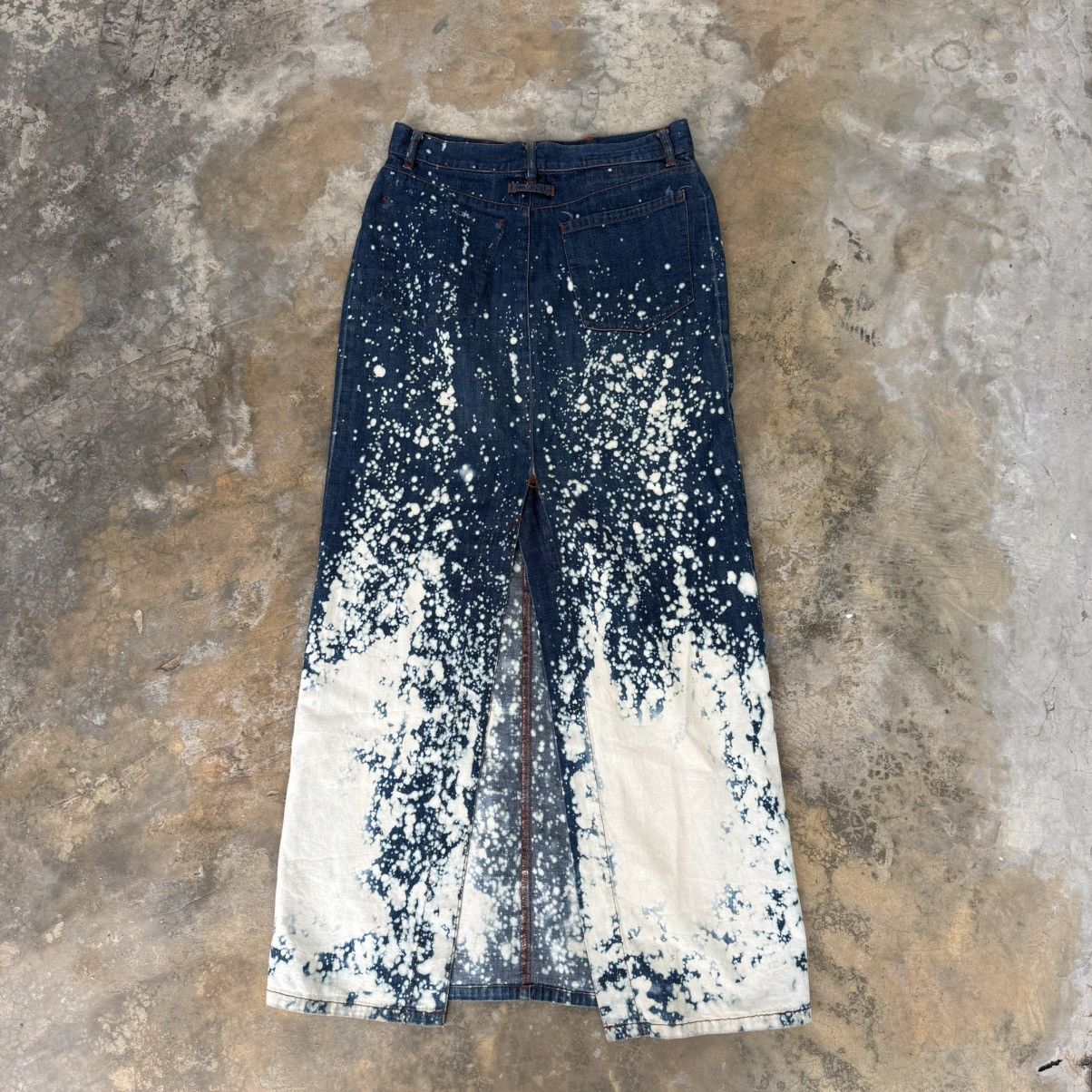 Jean Paul Gaultier Vintage JPG Jean Paul Gaultier Acid Wash Denim Skirt Size 29" - 2 Thumbnail
