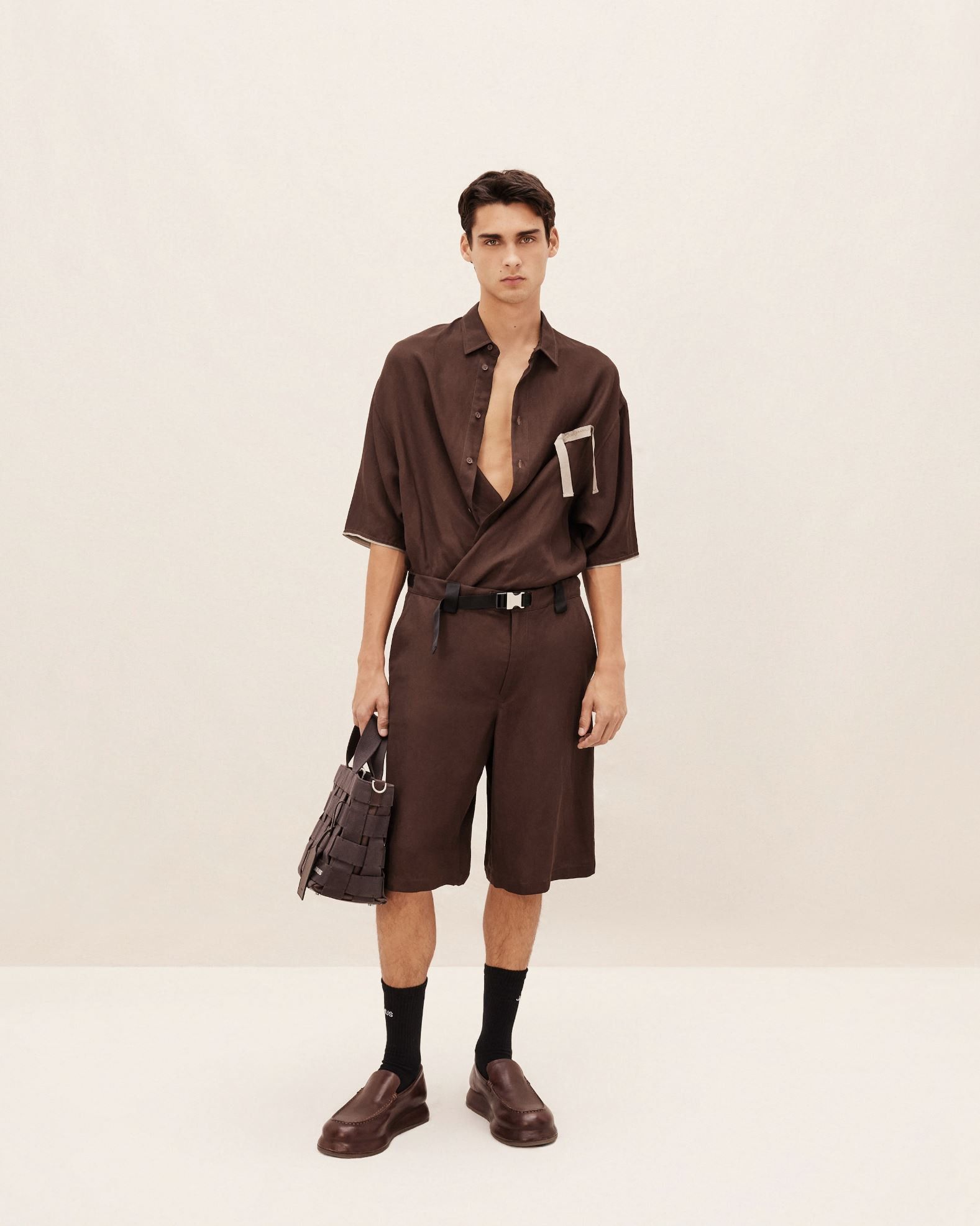 Jacquemus EU48 Linen Meio Utility Belt Buckle Short SS23 Le Raphia Size US 32 / EU 48 - 10 Thumbnail