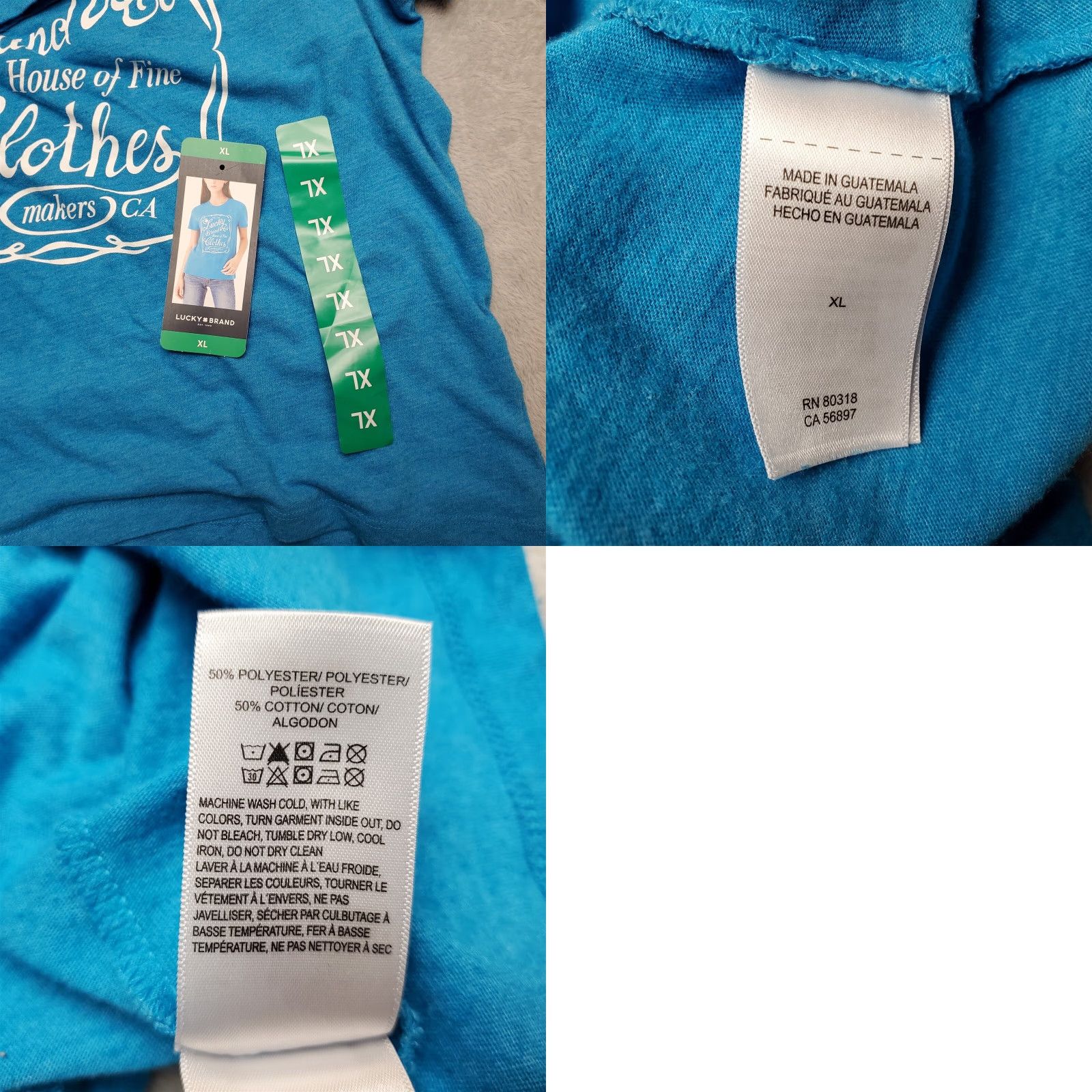 Lucky Brand Lucky Brand Shirt Womens XL Blue Crewneck Logo Graphic Short Sleeve TEE Size XL / US 12-14 / IT 48-50 - 8 Thumbnail
