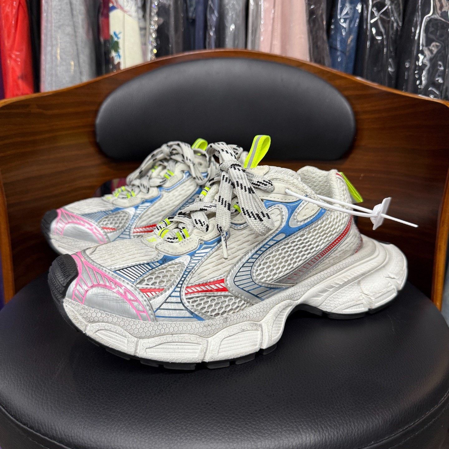 Balenciaga Balenciaga Distressed Blue Lowtop Sneakers us_7-5 Women Size US 7.5 / IT 37.5 - 1 Thumbnail