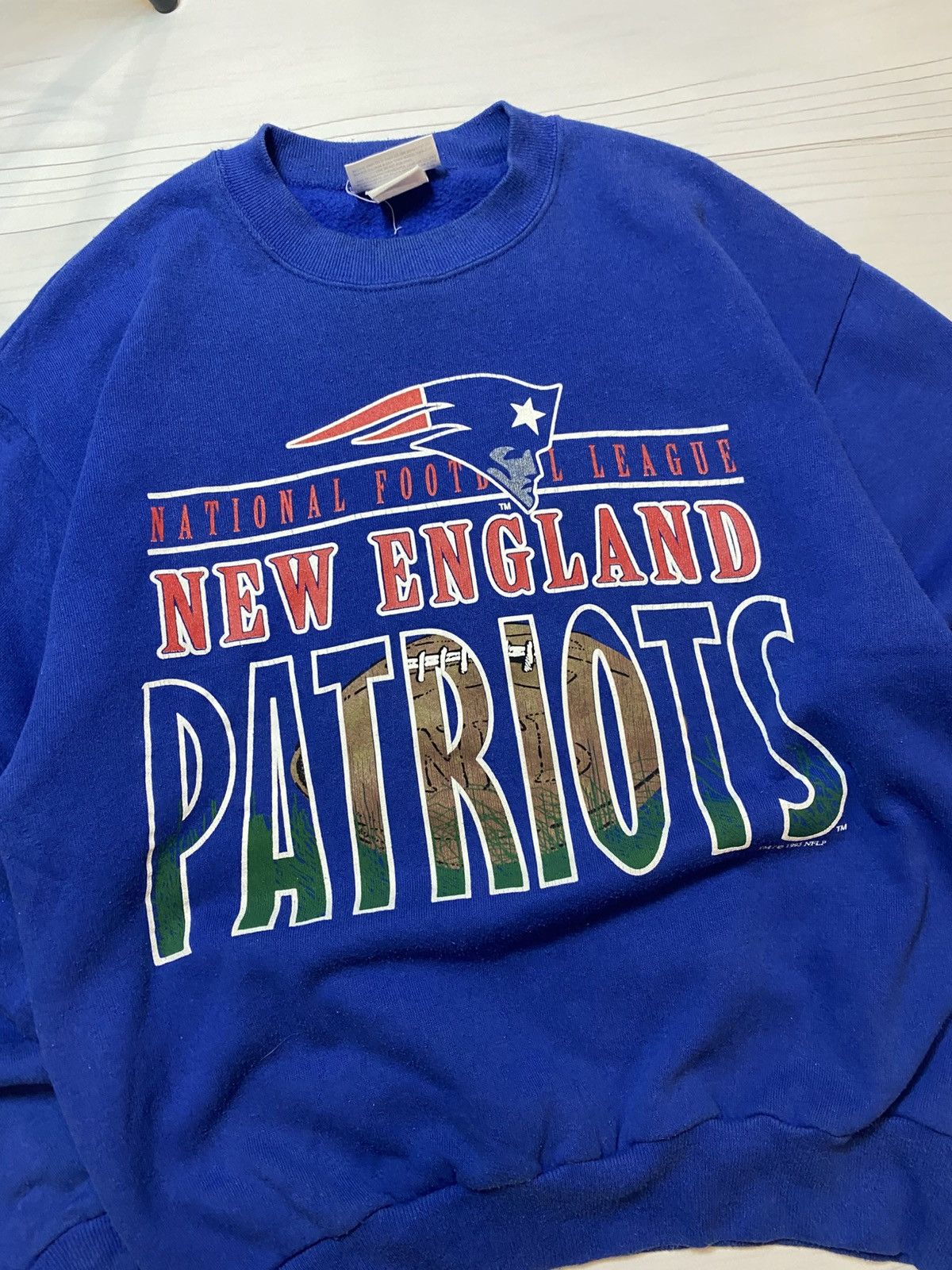NFL Vintage New England Patriots 1995 spell out y2k sweatshirt Size US S / EU 44-46 / 1 - 9 Thumbnail