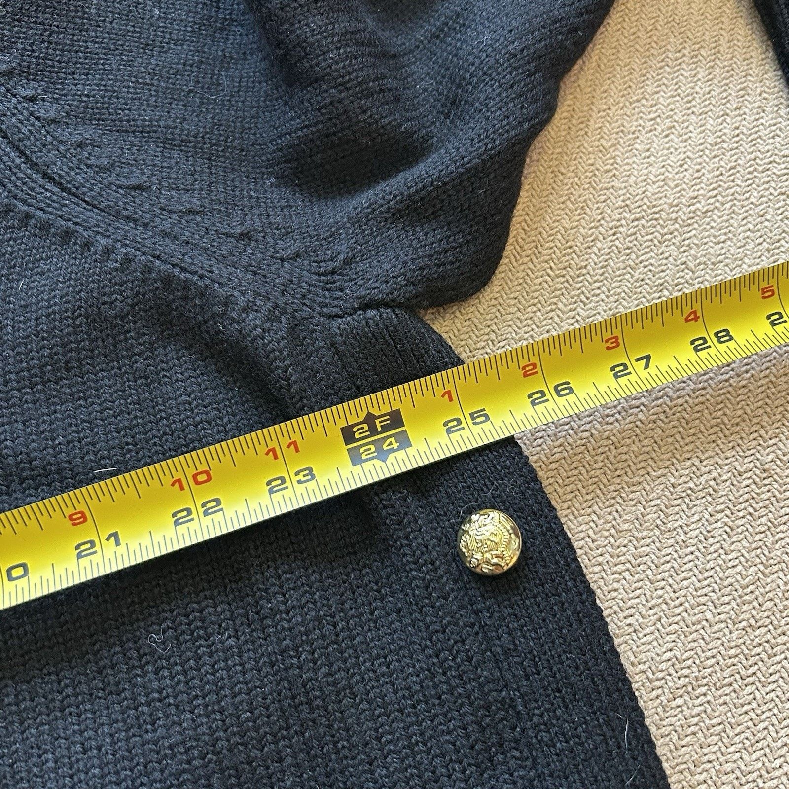 Tuckernuck Bexley Wool Knit Oversized Gold Buttons Sweater