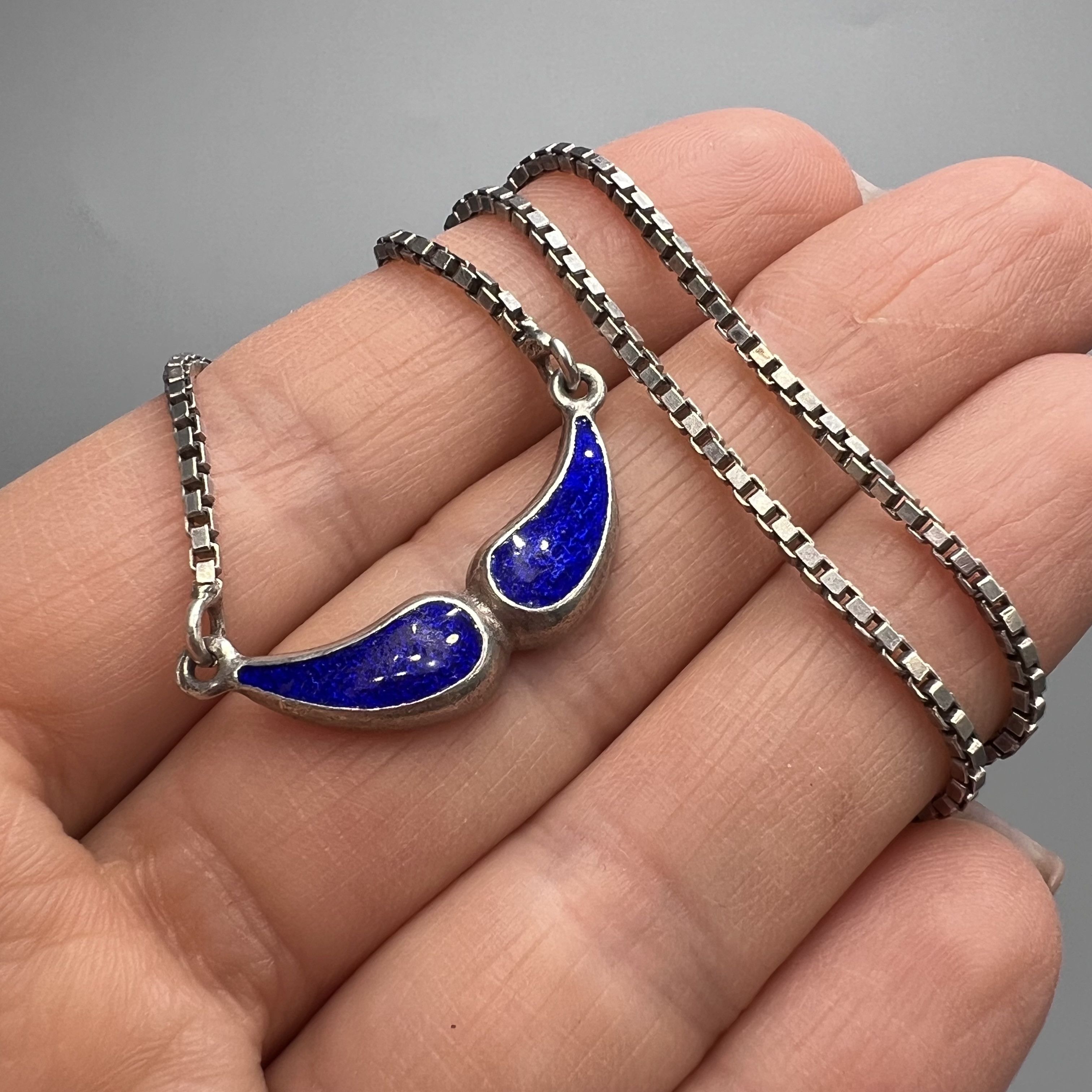 Vintage Necklace 925 Sterling Silver Italy Marked 8.04 gr