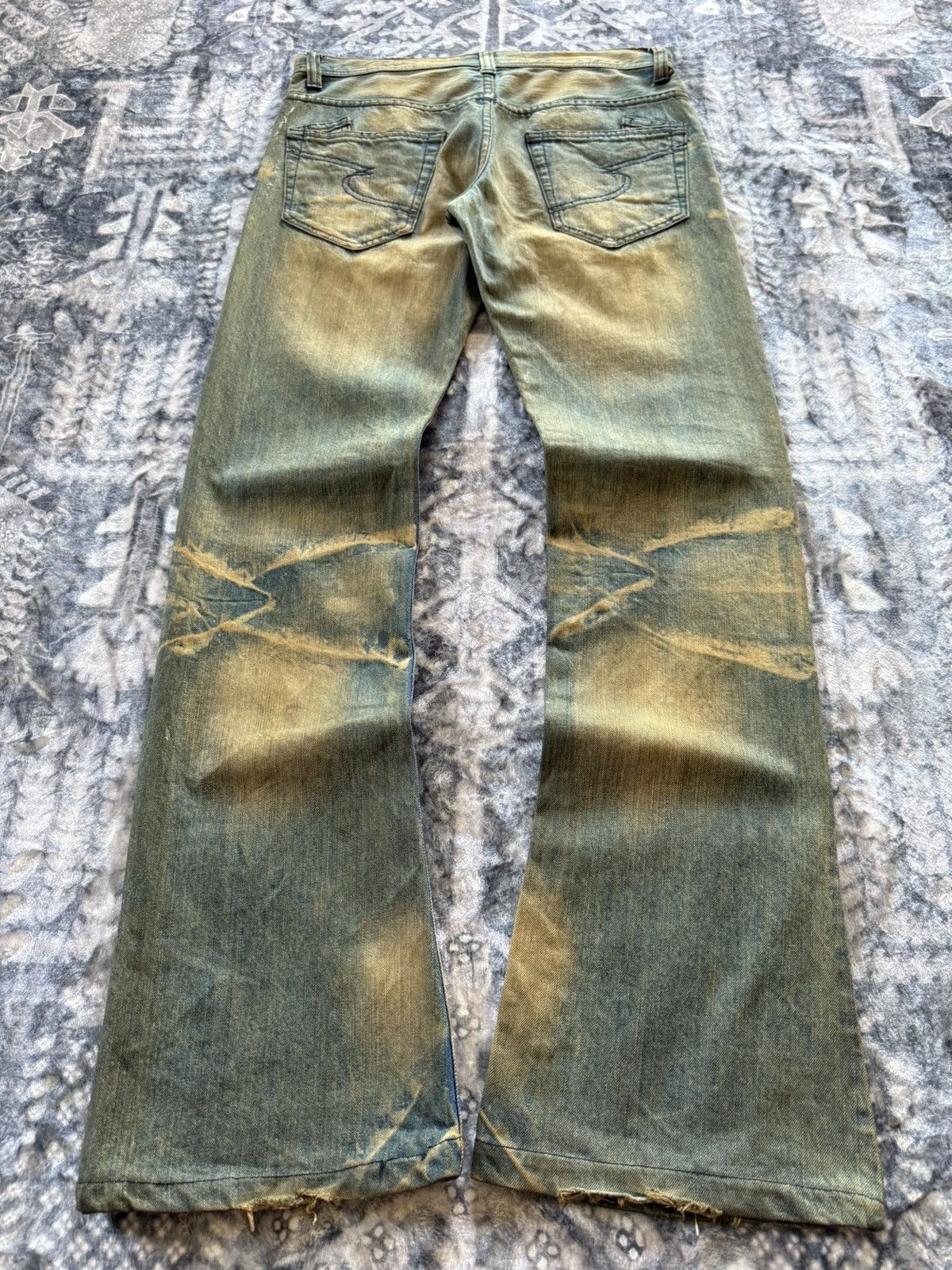 If Six Was Nine Flared Semantic Design Muddy Wash Claw Mark Jeans Size US 30 / EU 46 - 2 Thumbnail