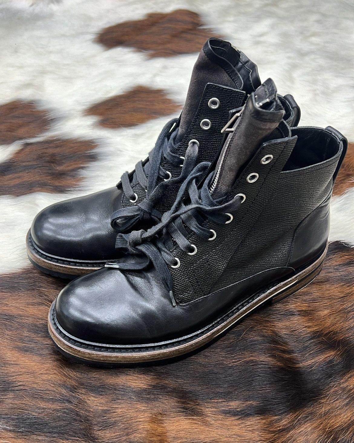Dior Dior Homme 12SS Military Combat ZipUp Boots Size US 6.5 / EU 39-40 - 5 Thumbnail