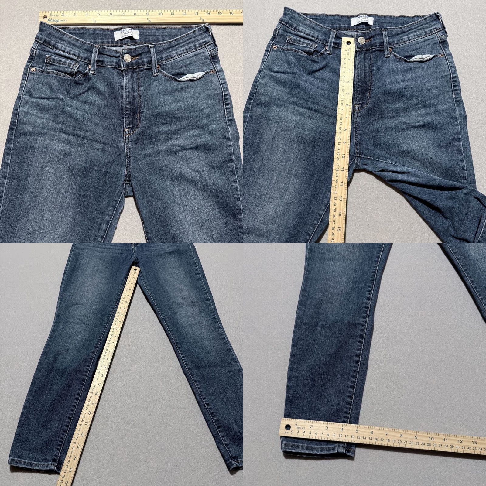 Levi's Levi's Denizen High-Rise Skinny Jeans Women Blue Denim Zip Fly - 8S Size 30" / US 8 / IT 44 - 9 Thumbnail