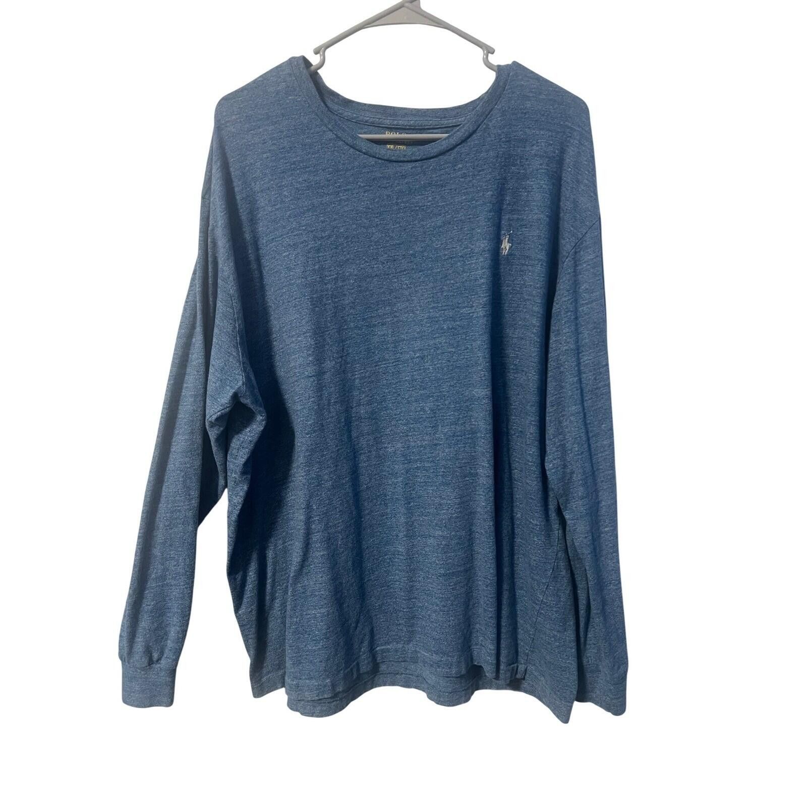 Polo Ralph Lauren Polo Ralph Lauren Long Sleeve T-Shirt Mens XXL Blue Heather Size US XXL / EU 58 / 5 - 1 Thumbnail