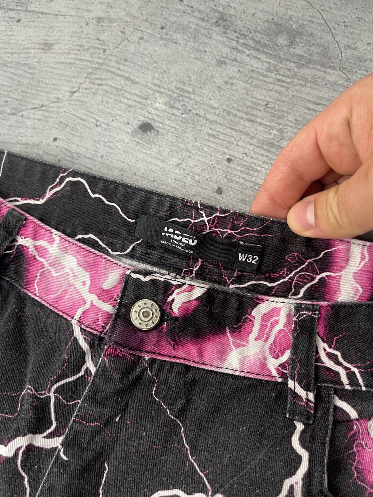 Hypebeast Jaded London Jeans Red Lightning Skate Baggy Y2K Hype Al Size US 32 / EU 48 - 7 Thumbnail