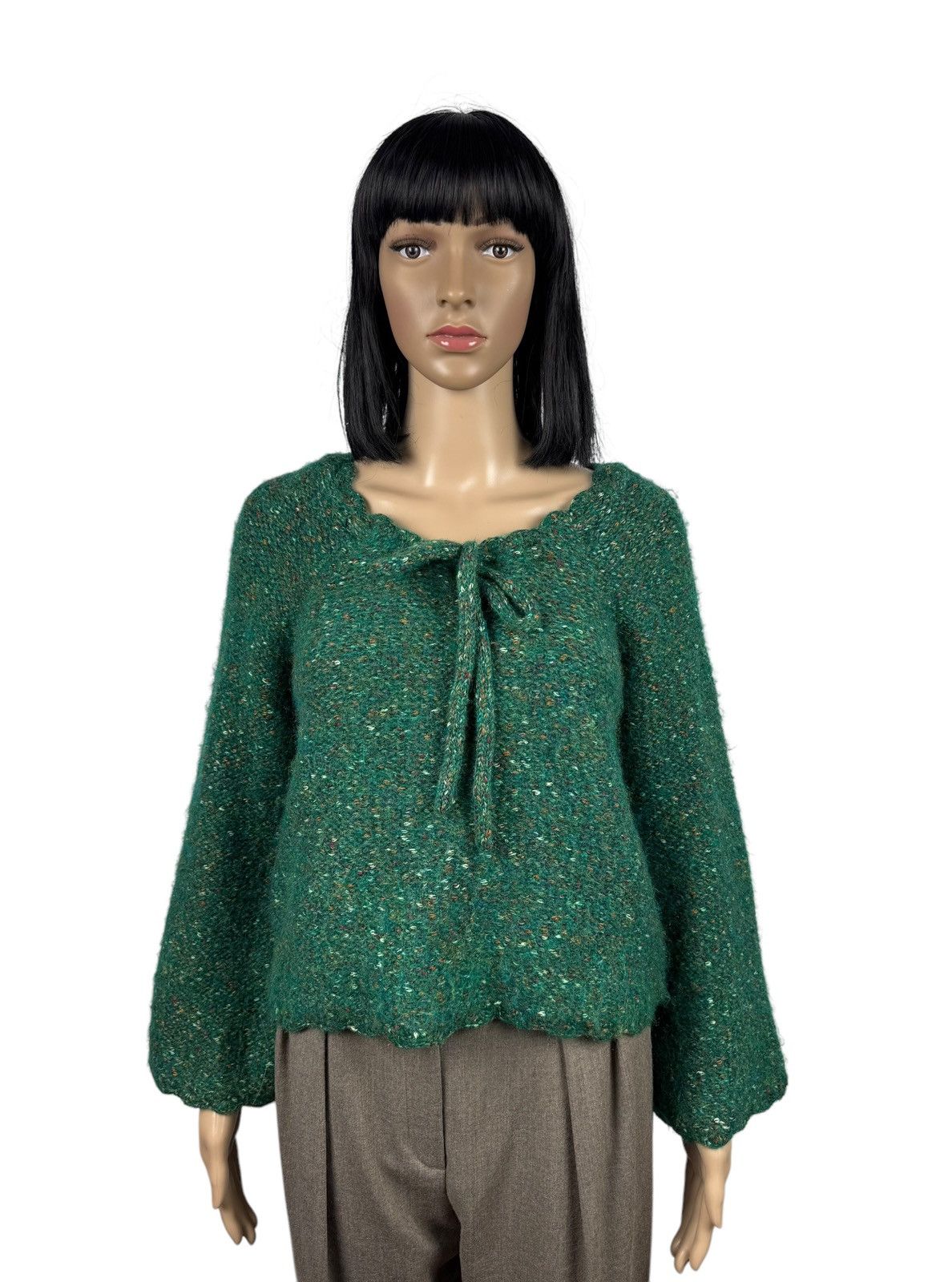 Designer Manoush Knit Sweater Baloon Sleeves Wool-Polyester size S Size S / US 4 / IT 40 - 1 Thumbnail
