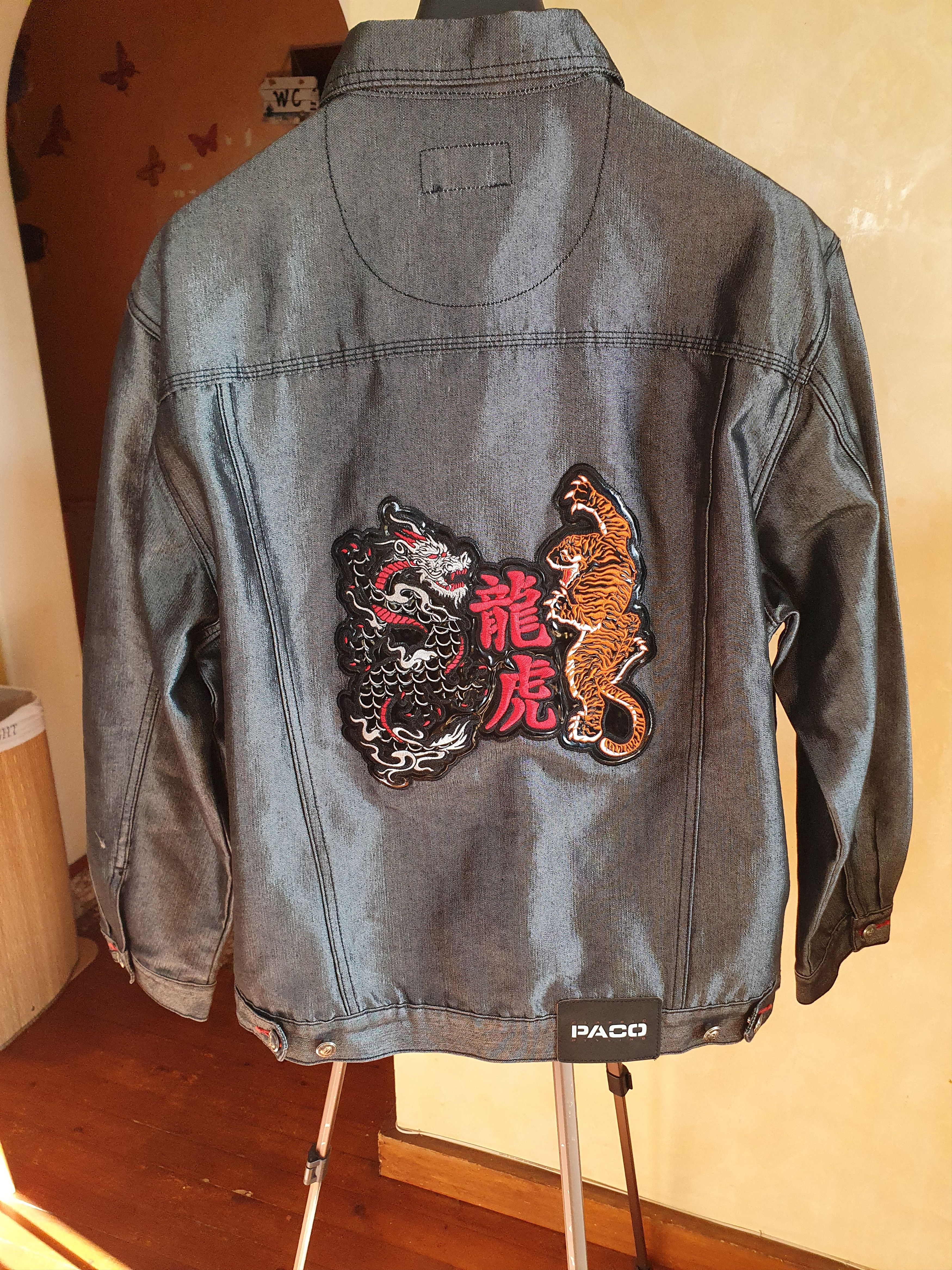 Vintage Pako Embroidered Silver Denim Jacket Vintage Y2K sz L Size US L / EU 52-54 / 3 - 14 Thumbnail