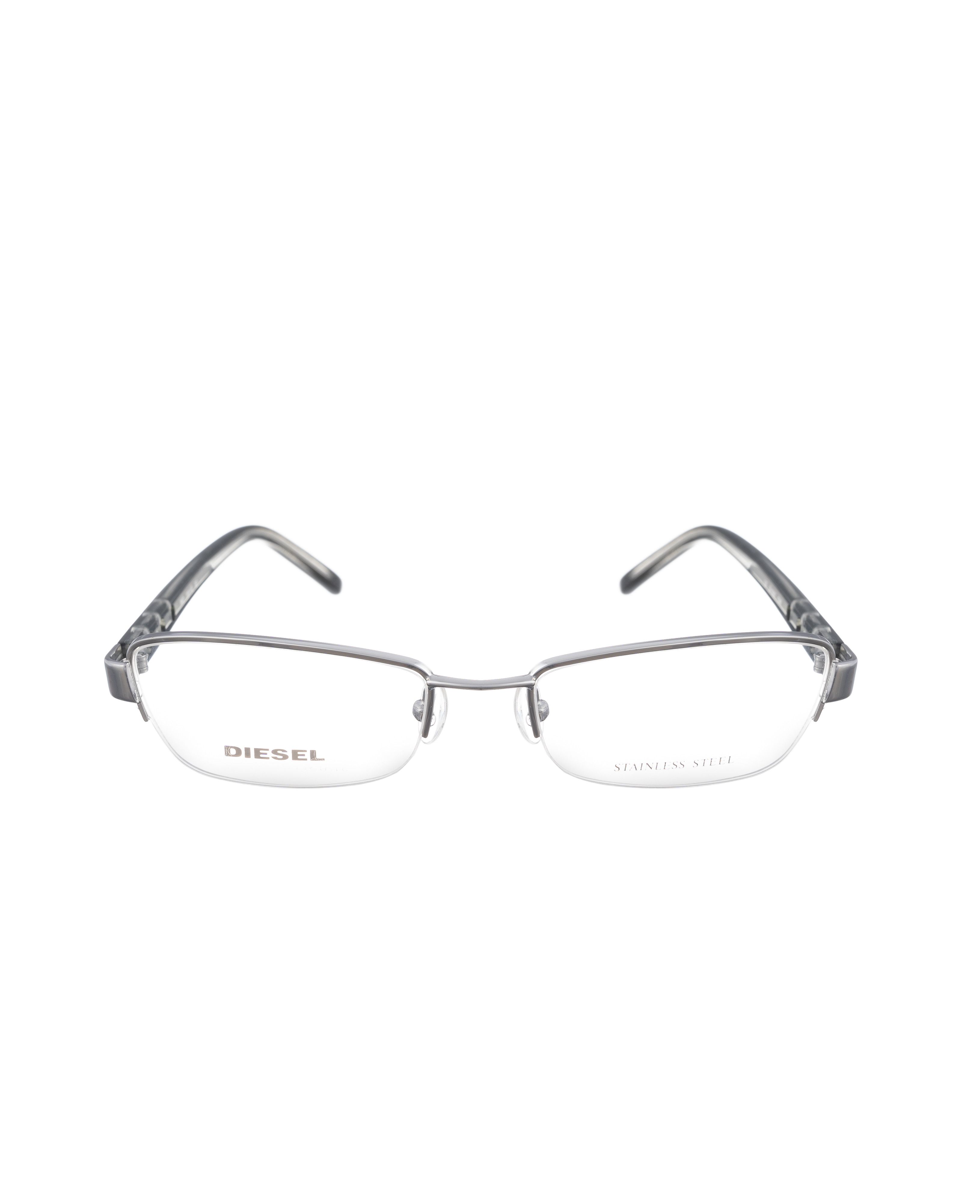 Diesel Diesel 00s Half Rim Black & Silver Glasses with Cut Outs Size ONE SIZE - 2 Thumbnail