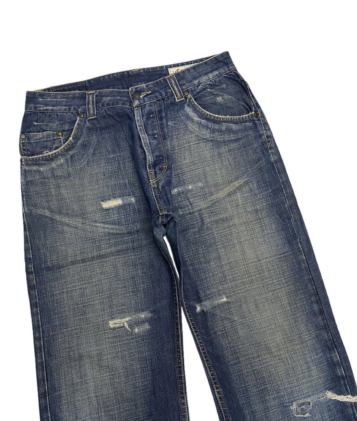 Kapital BAGGY JEANS RARE DISTRESS DENIM ABAHOUSE Size US 32 / EU 48 - 4 Thumbnail