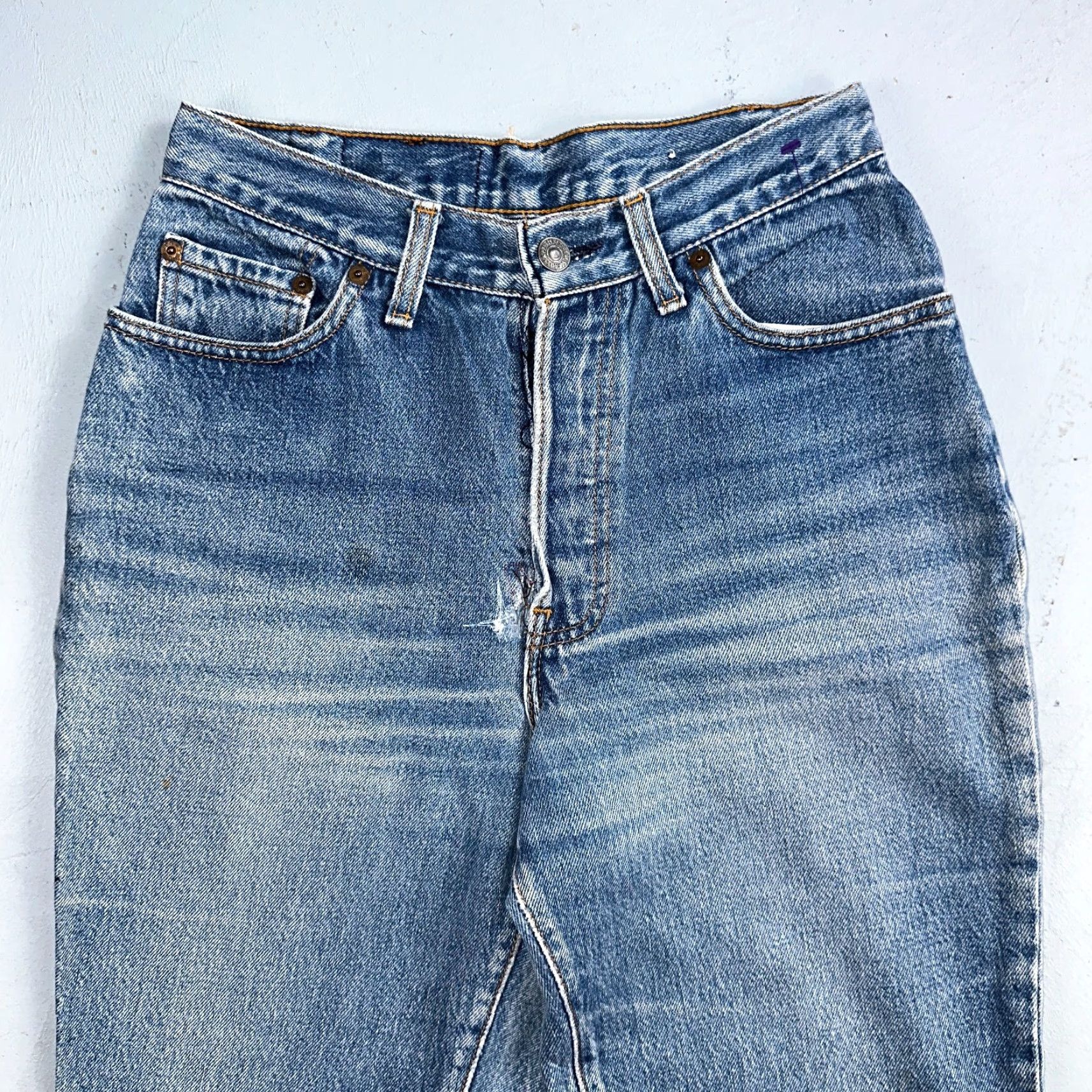 Levi's VINTAGE Levi's 501 Jeans Women 25x27 Blue High Rise Tapered 90s USA Denim Casual Size 42" / US 20 - 2 Thumbnail