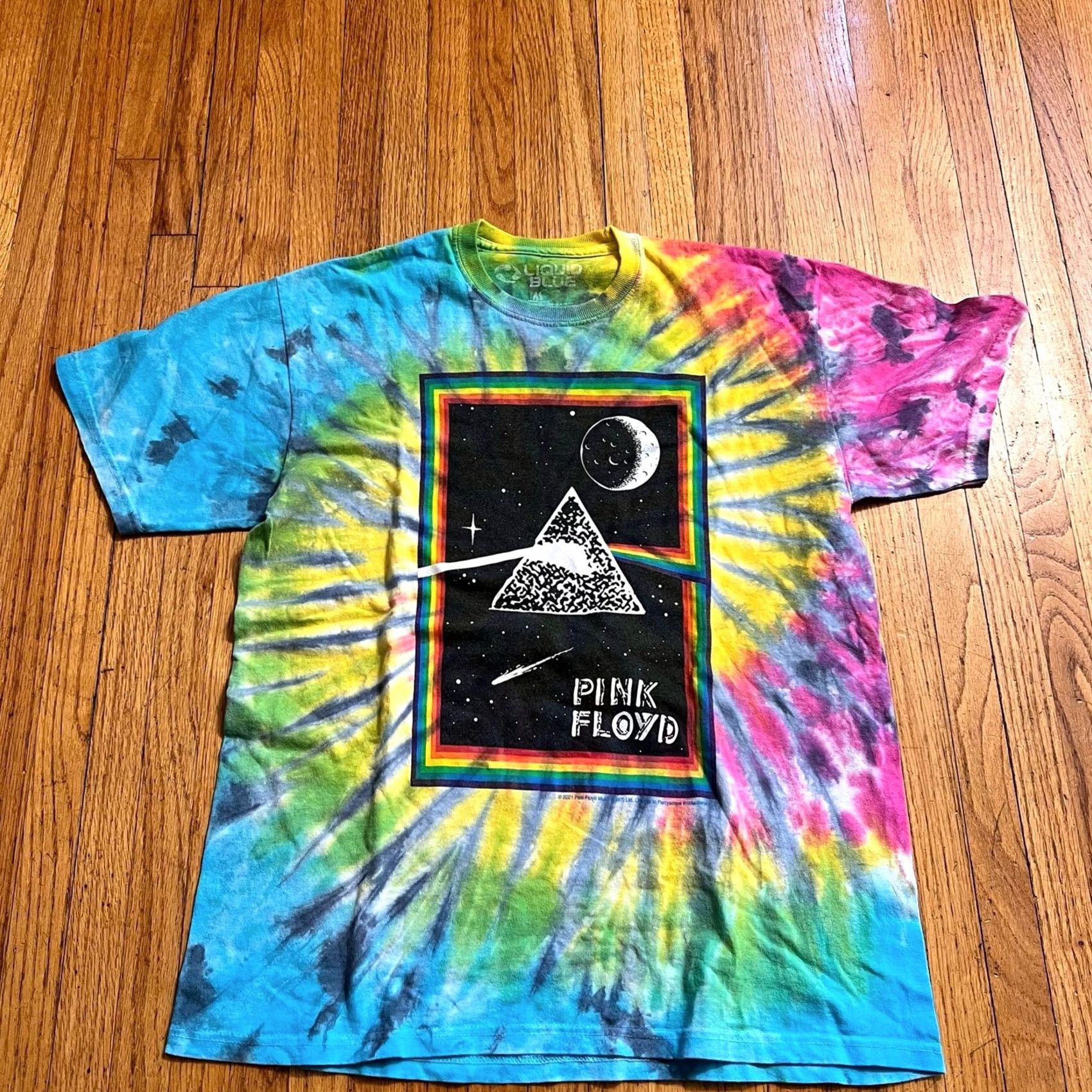 Liquid Blue VINTAGE? (No) Liquid Blue Pink Floyd Shirt Mens Medium Neon Tie Dye Y2K T-Shirt Men M Blue Pink Floyd Neon Tie Dye 2000s Mens Size US M / EU 48-50 / 2 - 2 Thumbnail