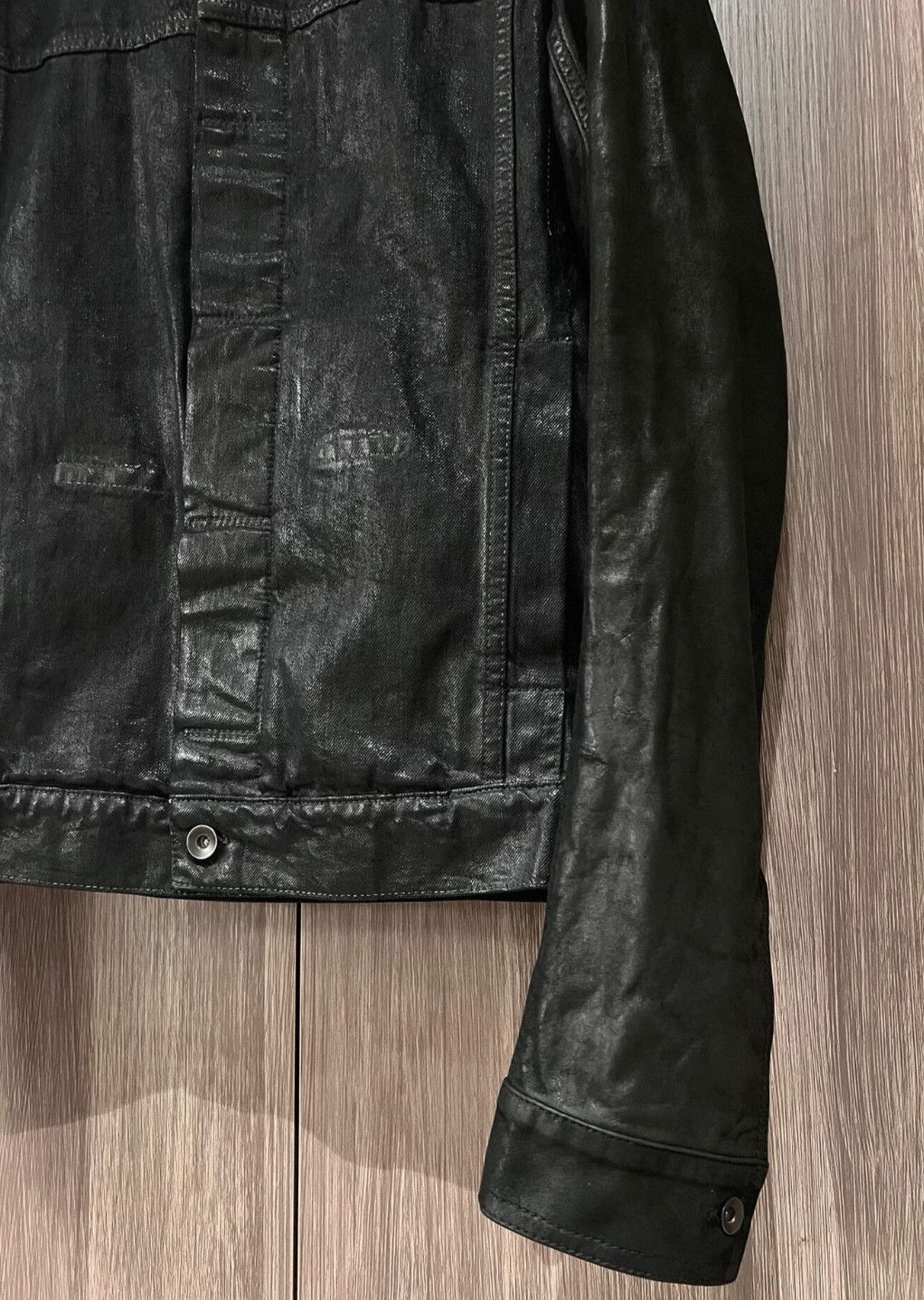 Rick Owens Rick Owens Wax-coated denim jacket-2505 Size US S / EU 44-46 / 1 - 4 Thumbnail