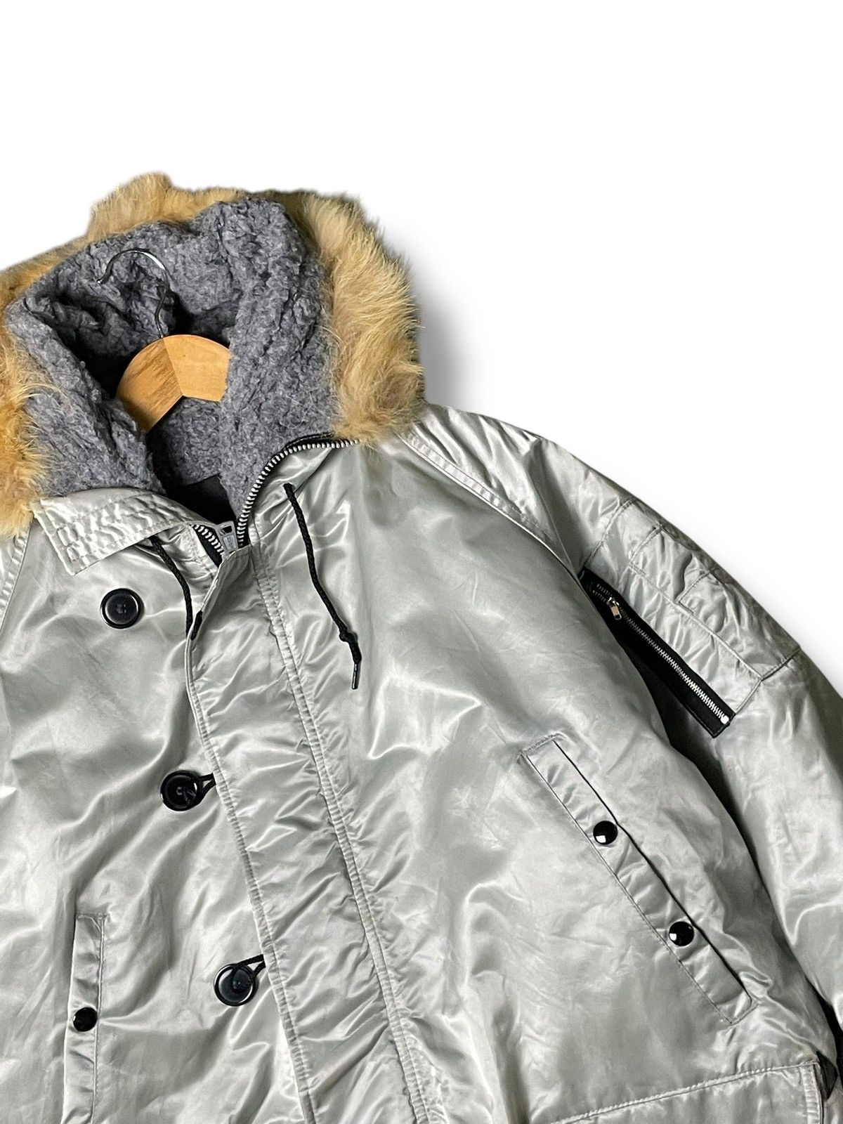 If Six Was Nine × Le Grande Bleu (L.G.B.) × Vintage Arctic Parkas Brand Mink Fur Hooded Jacket (59) Size US L / EU 52-54 / 3 - 2 Thumbnail
