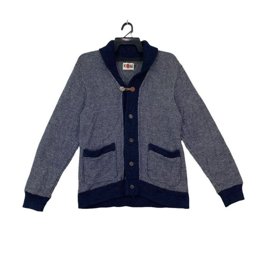 Japanese Brand 90s KRM kyoto japan indigo blue cardigan jacket Size US M / EU 48-50 / 2 - 1 Thumbnail