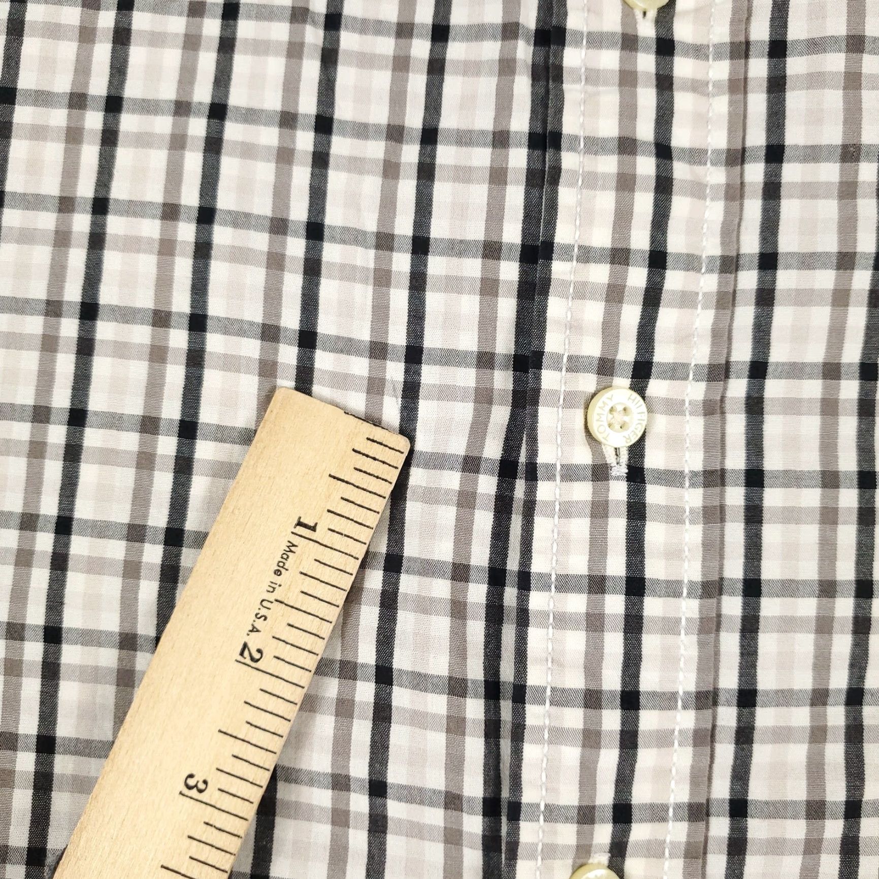 Tommy Hilfiger Tommy Hilfiger Shirt Mens 2XL Beige/Gray Plaid Button-Up Long Sleeve Casual Shirt Size US XXL / EU 58 / 5 - 4 Thumbnail