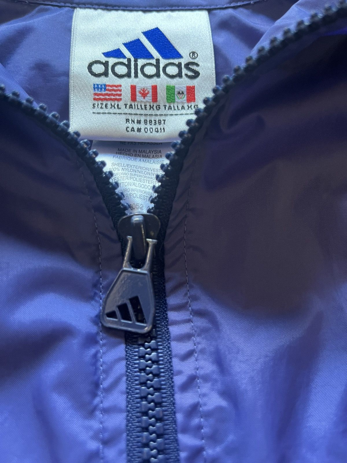 Adidas Vintage adidas purple windbreaker Size US XL / EU 56 / 4 - 6 Thumbnail