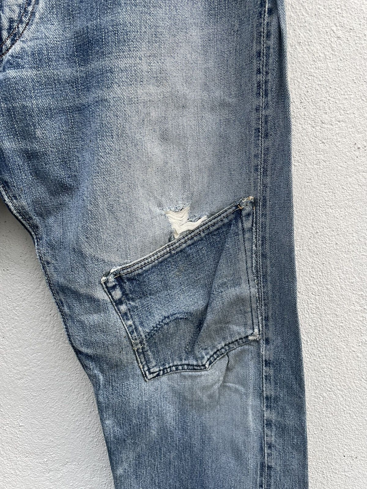 Full Count & Co. Vintage Full Count Distressed Selvedge Jeans Size US 30 / EU 46 - 5 Thumbnail
