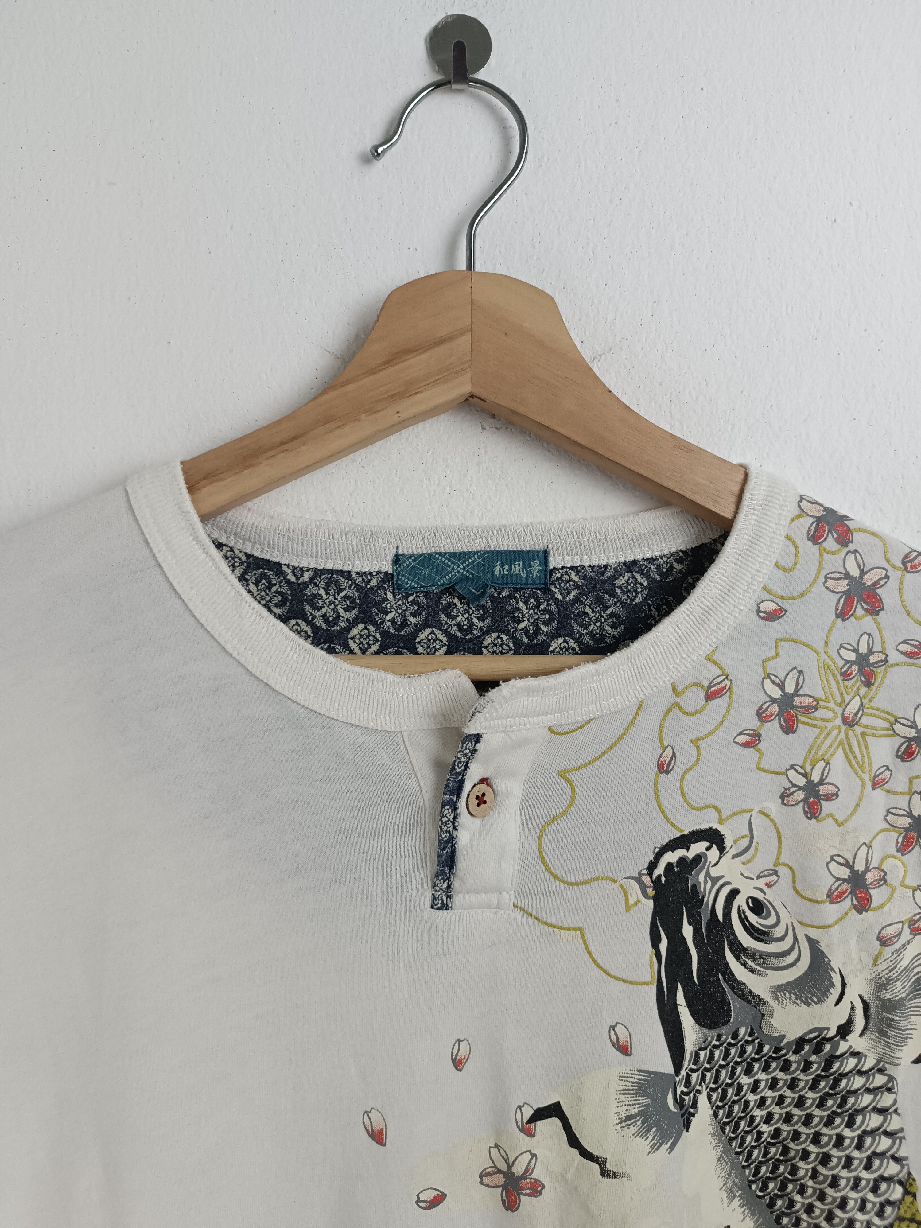 Vintage VINTAGE DRAGON KOI SUKAJAN TATOO JAPANESE TEE VERY RARE Size US L / EU 52-54 / 3 - 18 Thumbnail