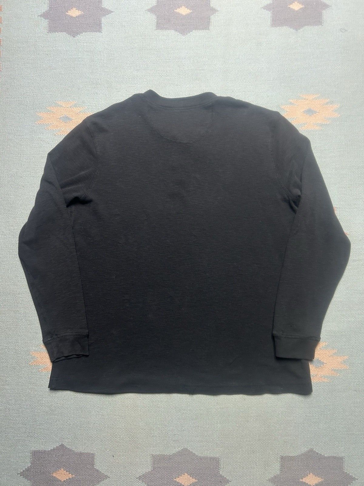 Vintage Falls creek waffle knit thermal shirt base Henley blac large Size US L / EU 52-54 / 3 - 7 Thumbnail