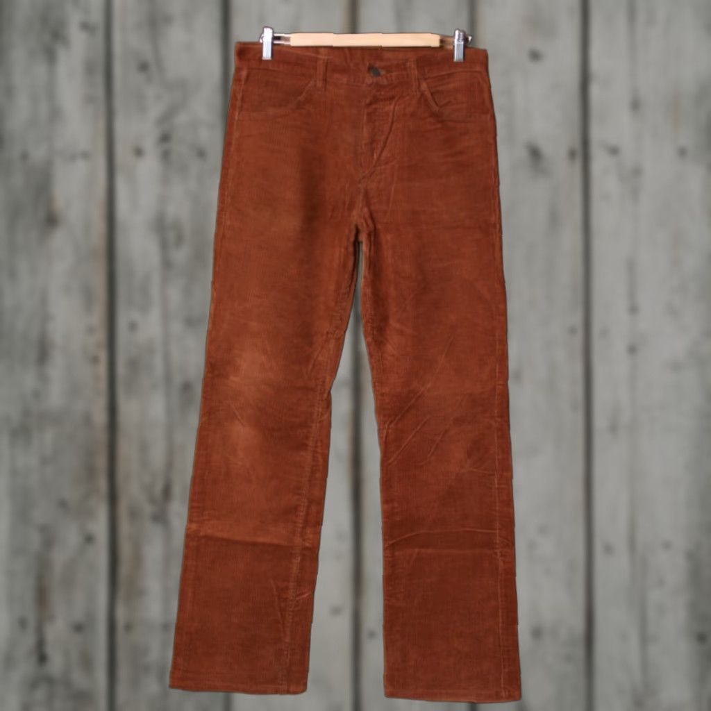 Rusty VINTAGE Elderado Rust Brown Corduroy Bootcut Pants - W31.5 L32 - Men's Regular Inseam 32 - Cord pants - Flat Front - Zip Closure Size US 30 / EU 46 - 1 Thumbnail