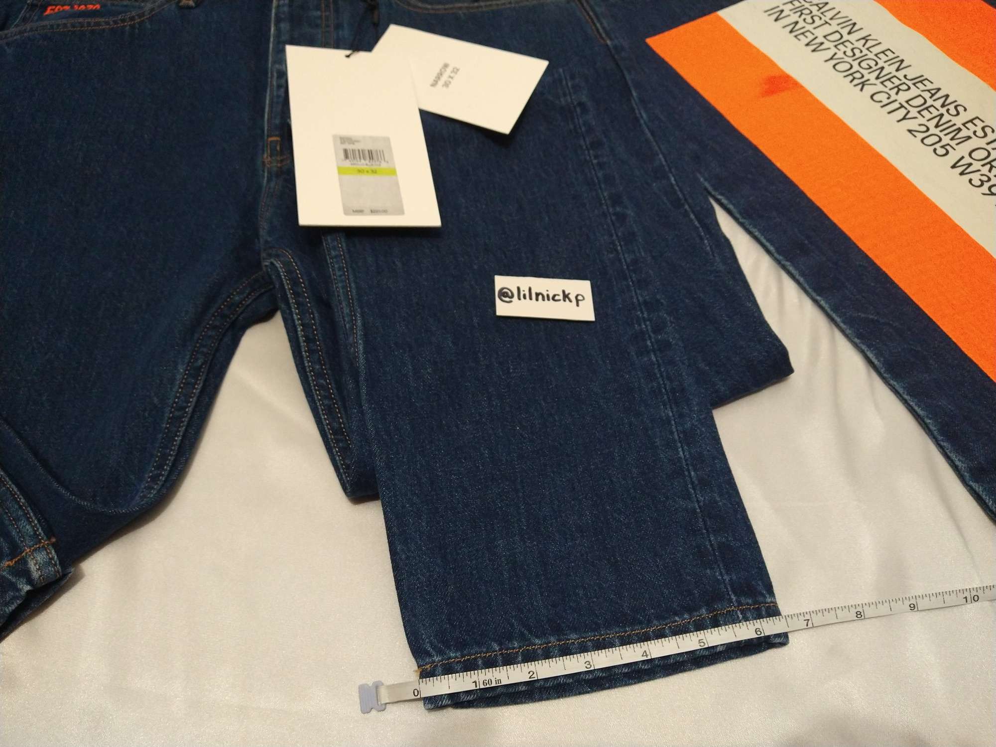 Calvin Klein 205W39NYC EST. 1978 Narrow Leg Apollo Blue Jeans Size US 30 / EU 46 - 6 Thumbnail
