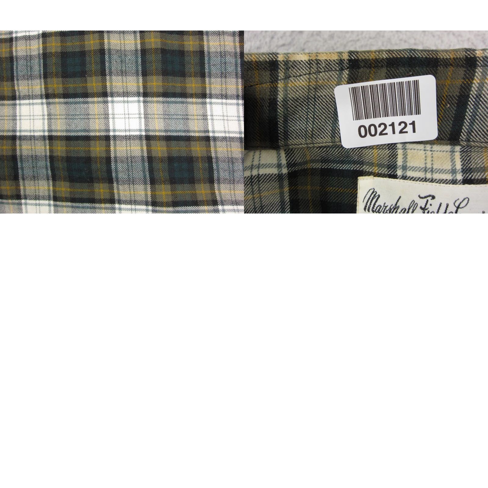 Vintage VINTAGE Marshall Field & Company Shirt Mens Large Green Plaid Wool Flannel Button-Up 60s 60s Outdoor Pockets Mens Size US L / EU 52-54 / 3 - 10 Thumbnail