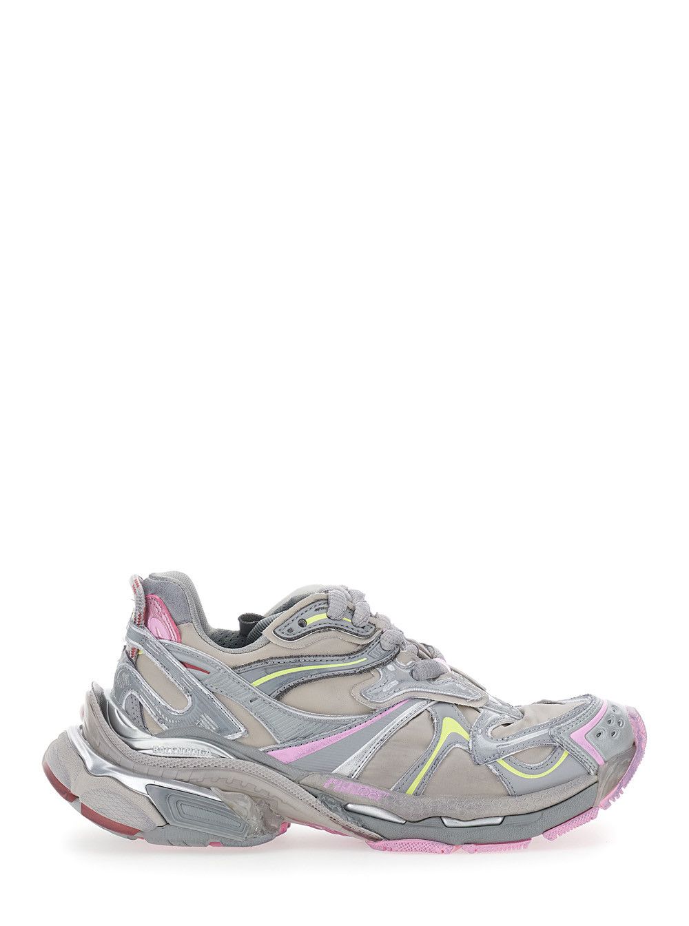 Balenciaga 'Runner 2' Beige Sneaker with Embossed Logo in Mesh and Nylon Woman Size US 6 / IT 36 - 1 Thumbnail