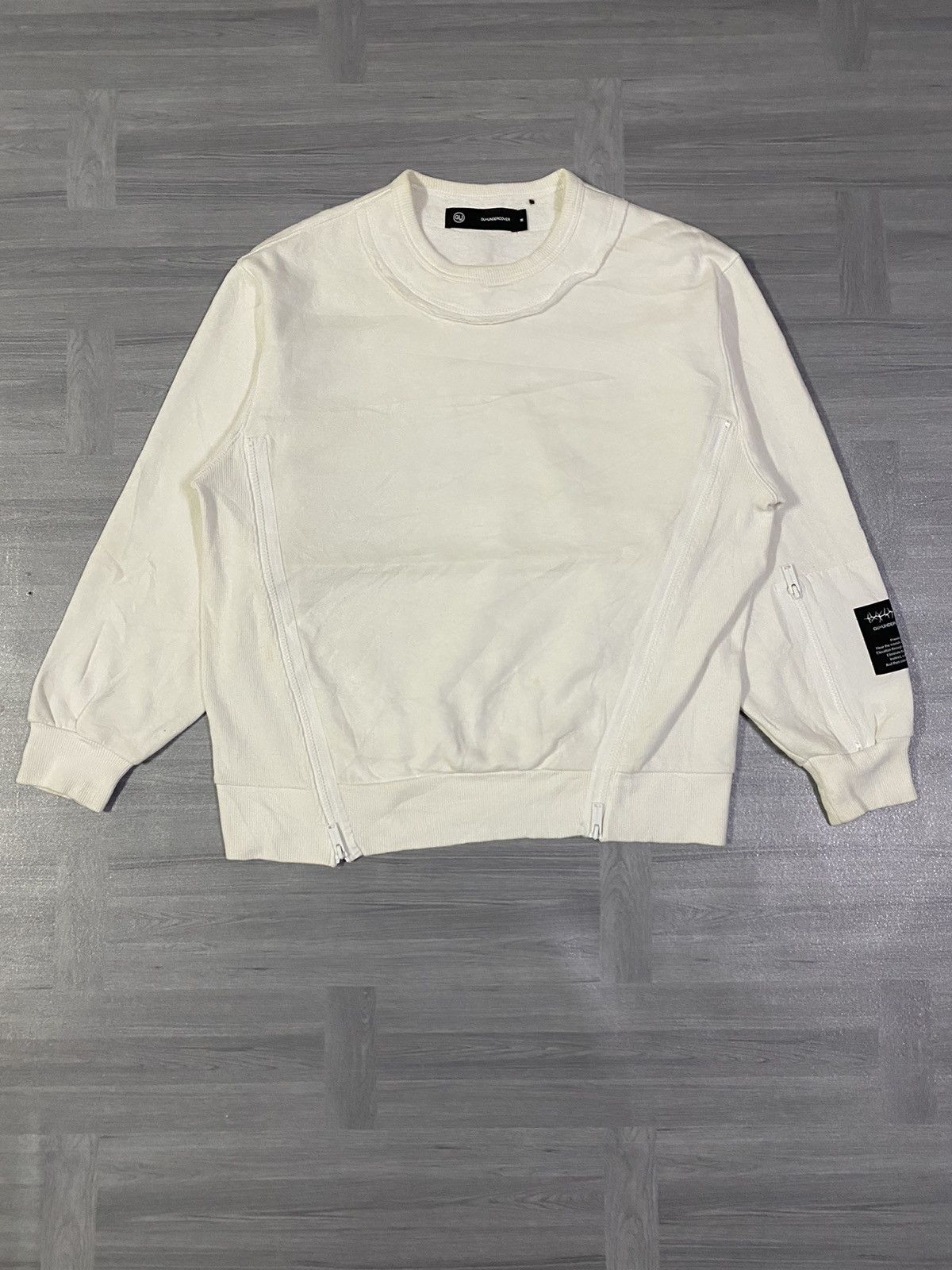 GU × Undercover Undercover X GU Sweatshirt Plain White Crewneck Size US M / EU 48-50 / 2 - 1 Thumbnail