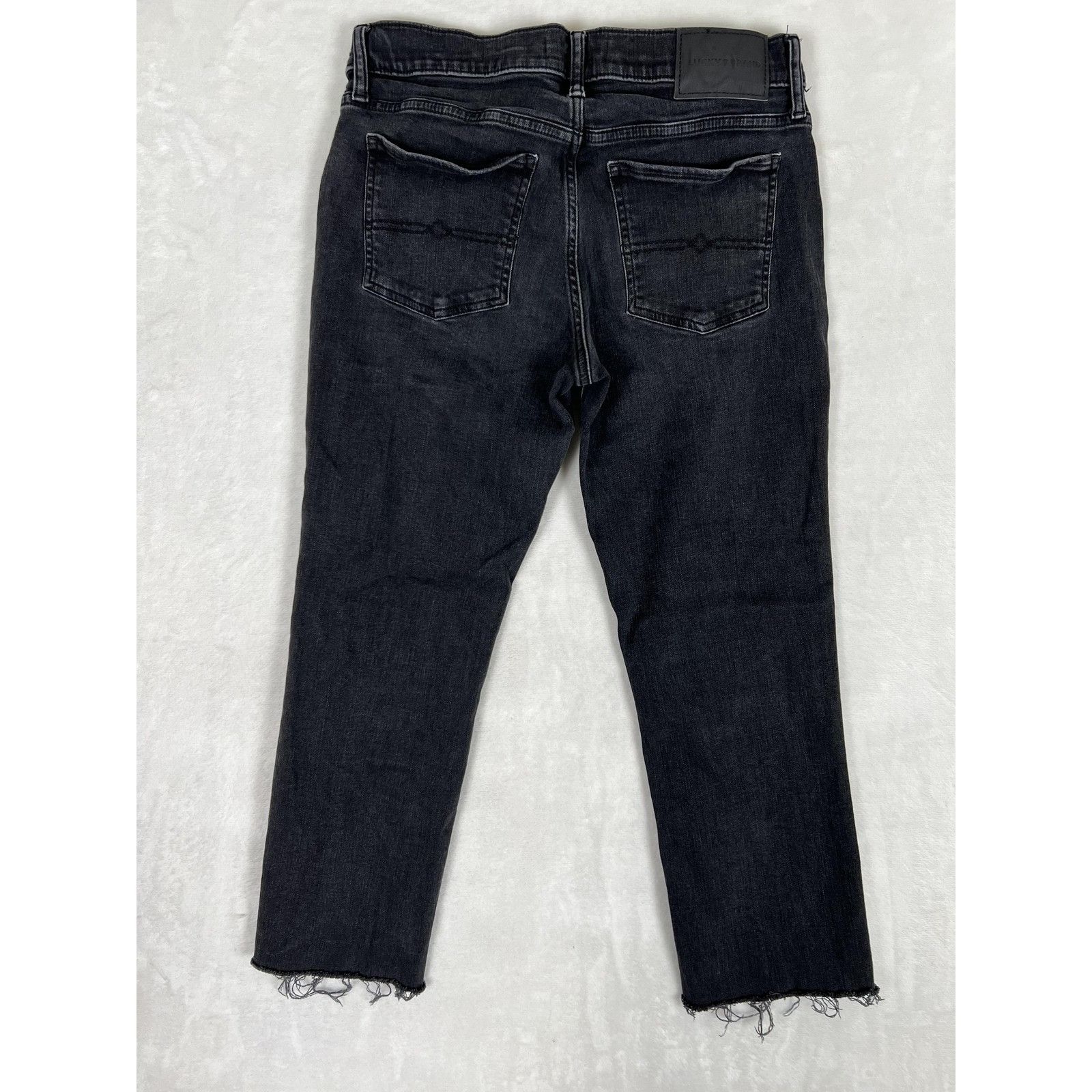 Lucky Brand Lucky Brand Jeans Womens 6 28 Black Dark Wash Frayed Hem Ank Size 28" / US 6 / IT 42 - 5 Thumbnail