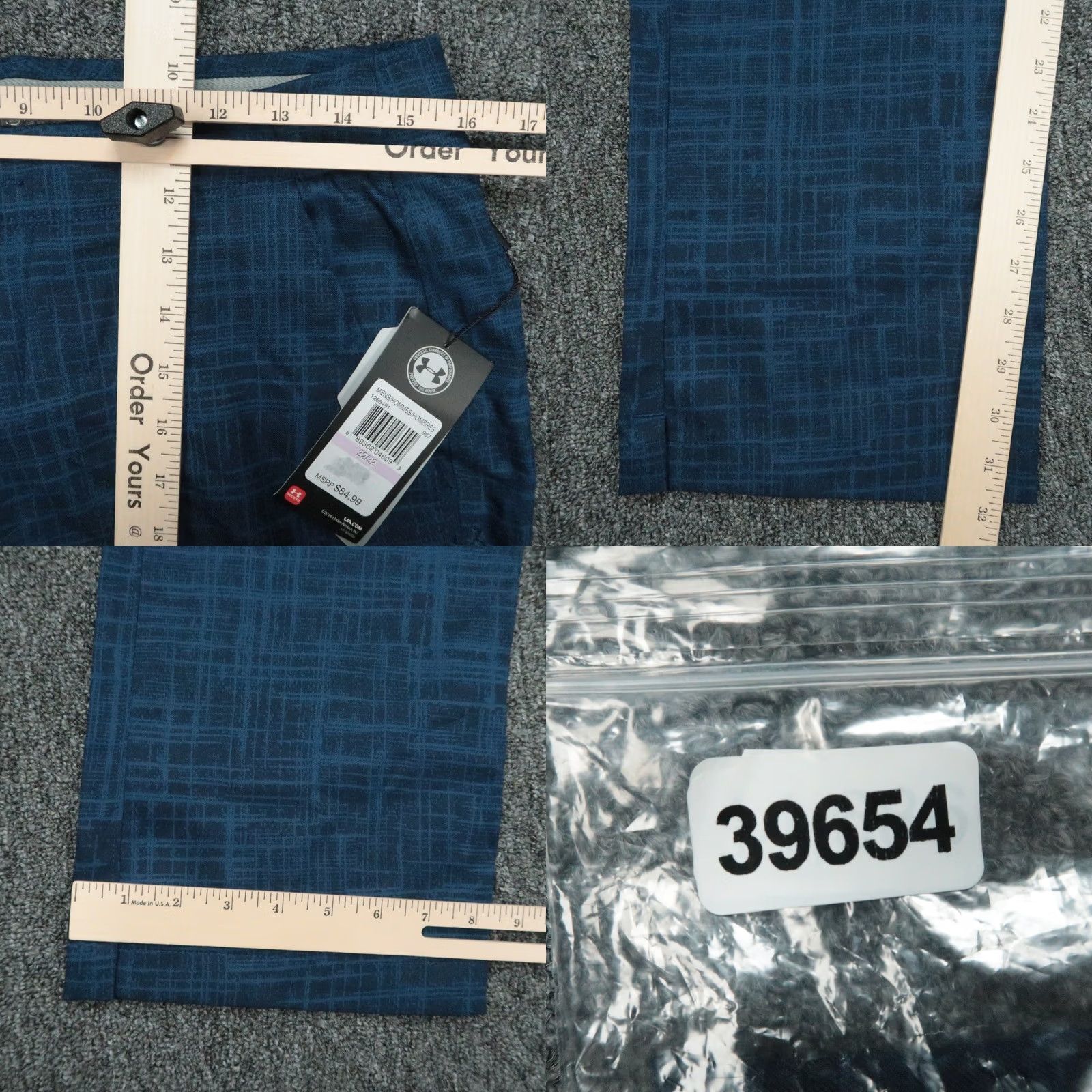 Under Armour Under Armour Pants Mens 32x32 Blue Golf Plaid Straight Leg UA Match Play Print Size US 32 / EU 48 - 8 Thumbnail