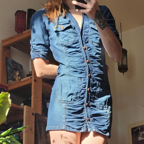 Other Kenzo Jeans Blue Denim Short Sleeve Mini Dress - S Size S / US 4 / IT 40 - 10 Thumbnail
