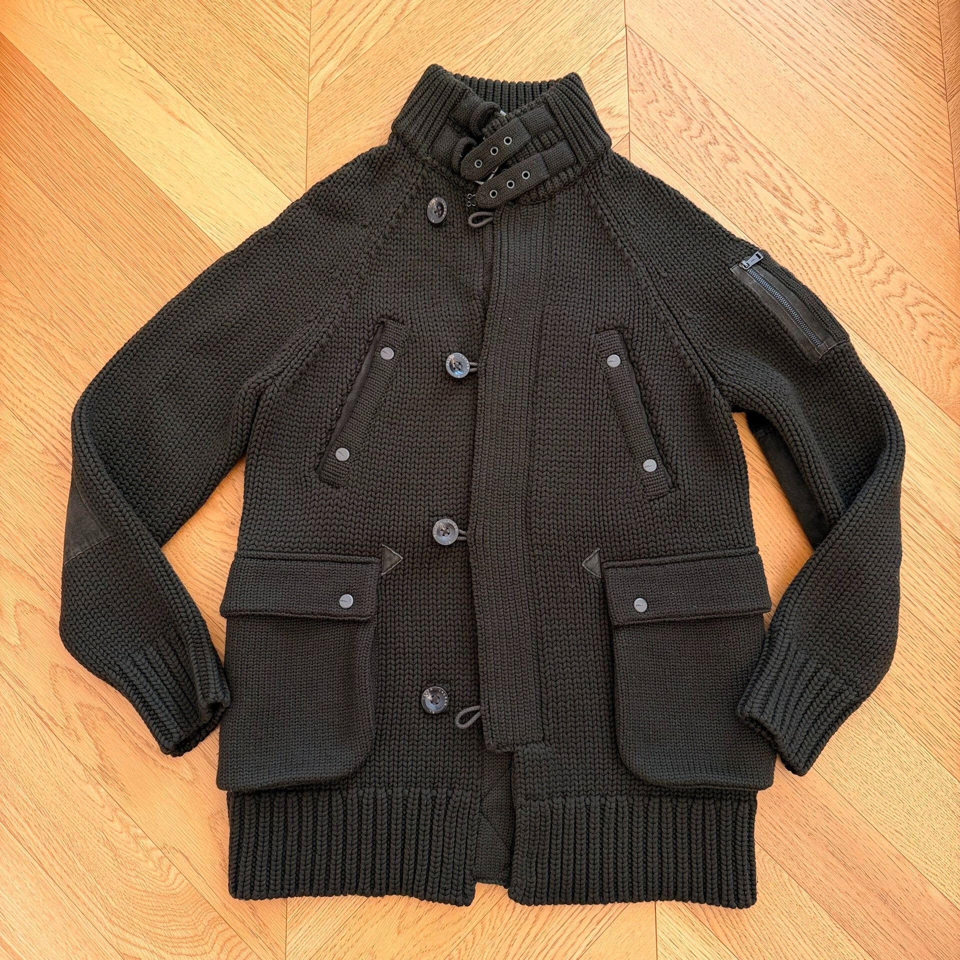RLX Ralph Lauren Heavy Merino Wool and Leather Jacket Size US M / EU 48-50 / 2 - 1 Thumbnail