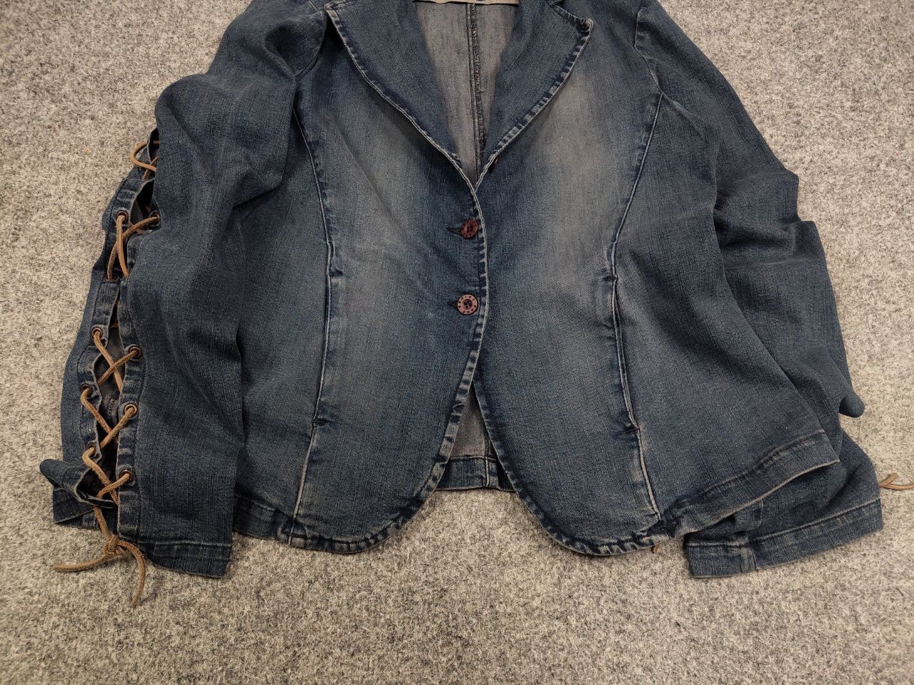 Fake London Genius Vintage Fake London Genius denim blazer jacket Y2k Style Size M / US 6-8 / IT 42-44 - 9 Thumbnail