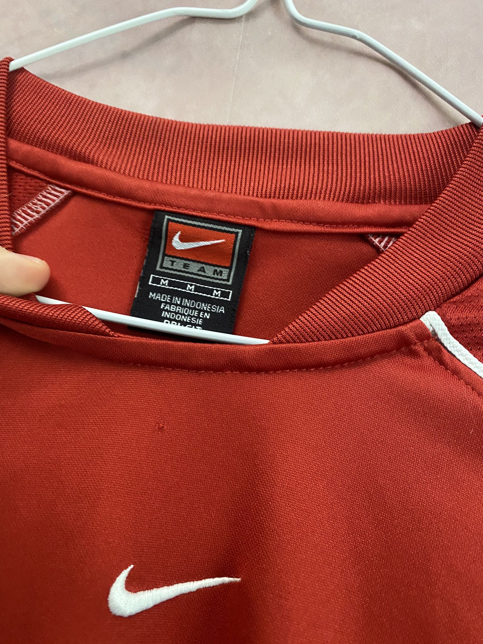 Designer × Nike × Vintage Nike Team Center Logo T-Shirt Red Size US S / EU 44-46 / 1 - 2 Thumbnail