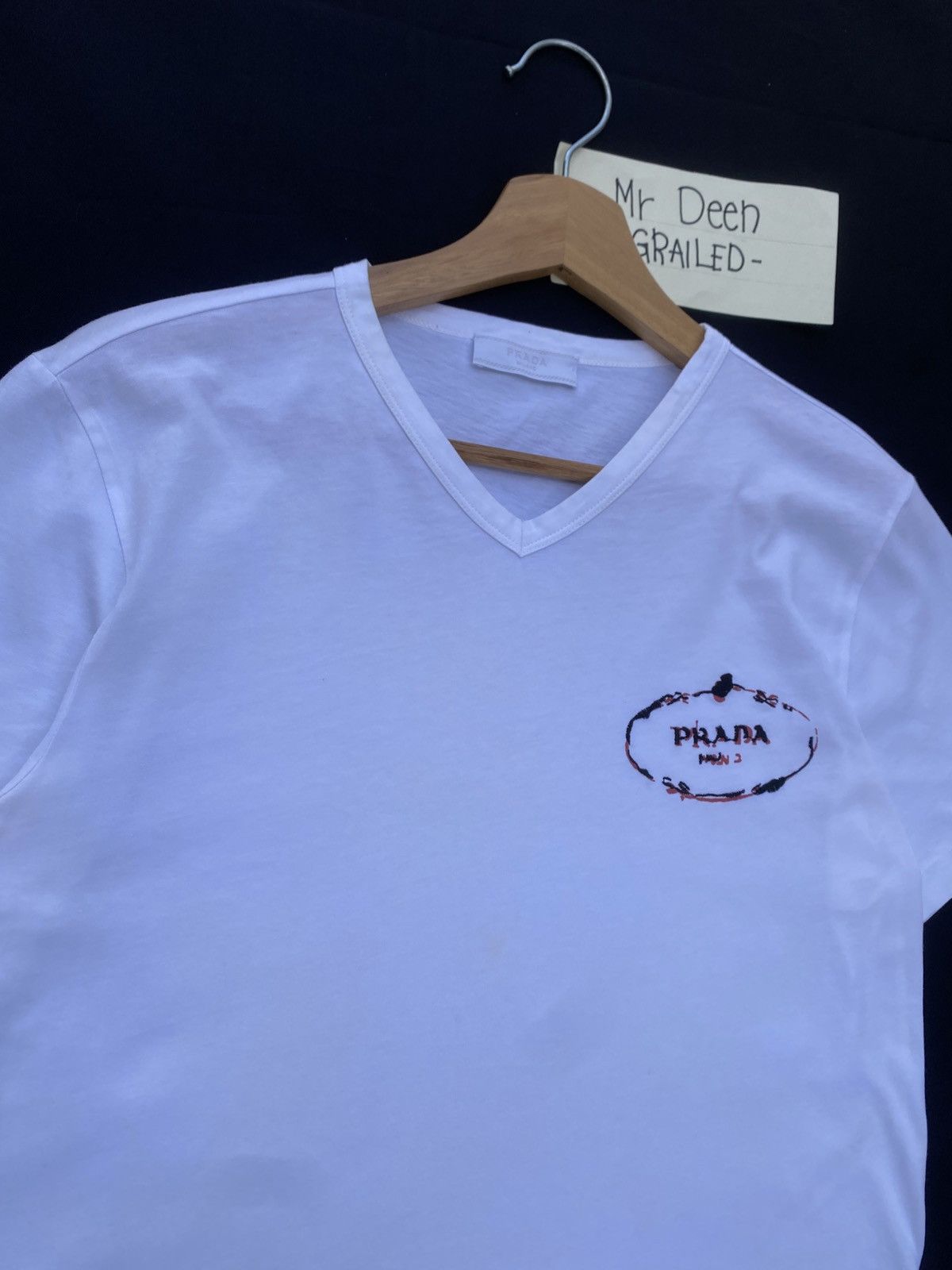 Prada Rare PRADA Man V Neck Tshirt Size US S / EU 44-46 / 1 - 7 Thumbnail