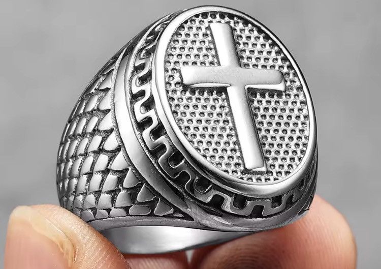 Japanese Brand Crusader Cross Ring ( size 7-13 ) Size ONE SIZE - 1 Thumbnail