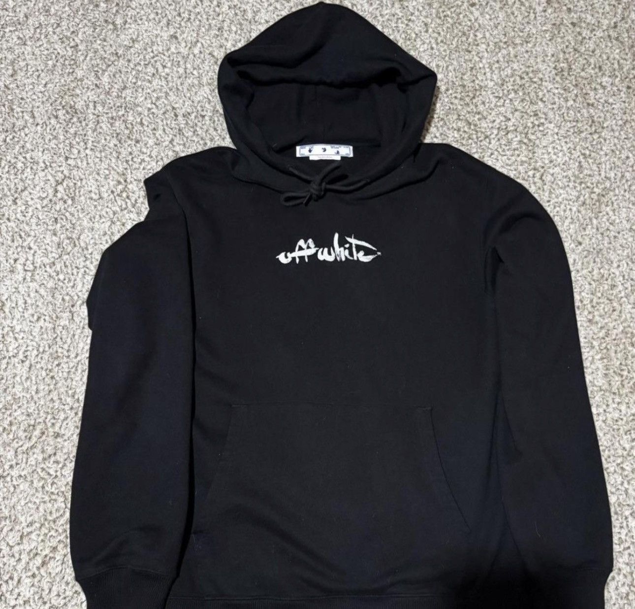 Off-White Black Off White Spray Hoodie Size US XL / EU 56 / 4 - 1 Thumbnail