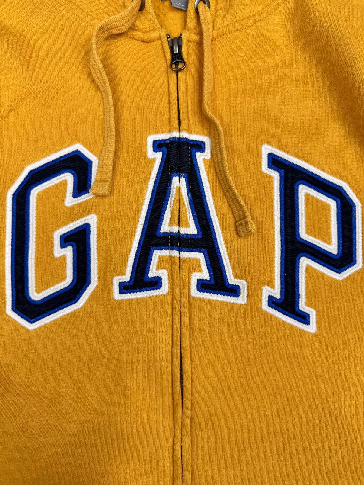 Gap GAP Men Cotton Zip Hoodie Yellow Size M Size US M / EU 48-50 / 2 - 2 Thumbnail