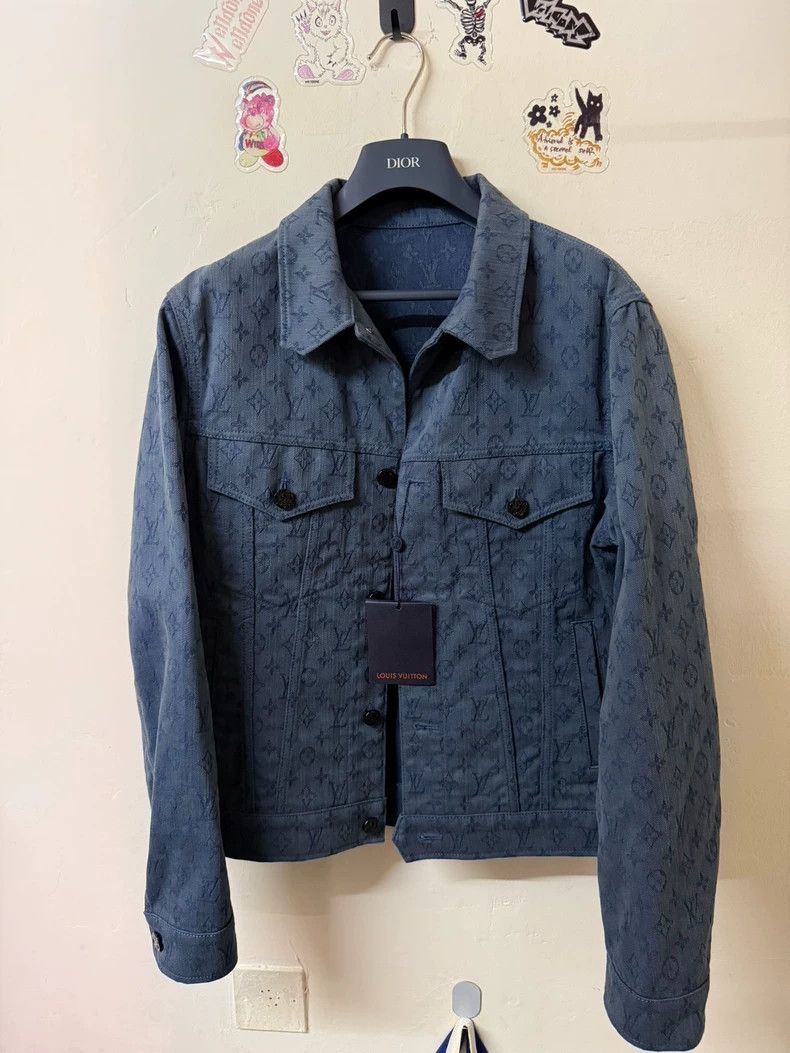 Louis Vuitton Louis VuittonBlue full-print presbyopic denim jacket 2502-N Size US S / EU 44-46 / 1 - 1 Thumbnail