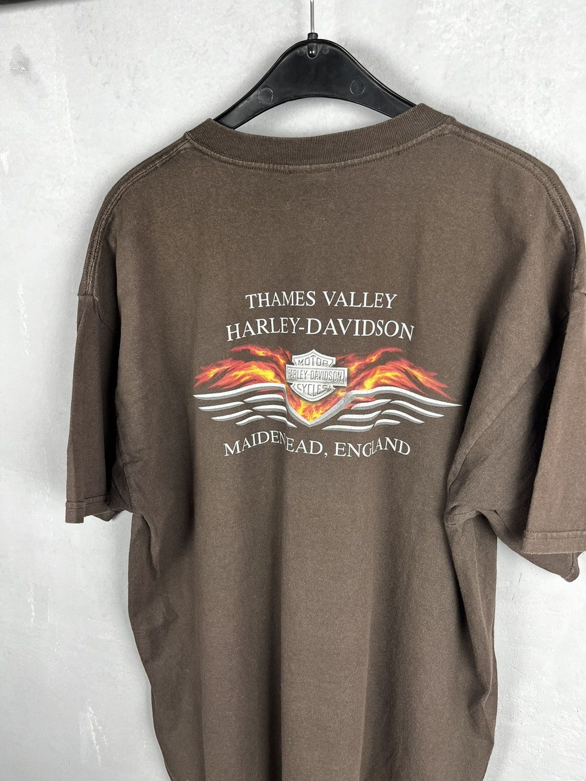 Harley Davidson × Vintage Harley Davidson Maidenhead England t shirt vintage Size US XL / EU 56 / 4 - 3 Thumbnail